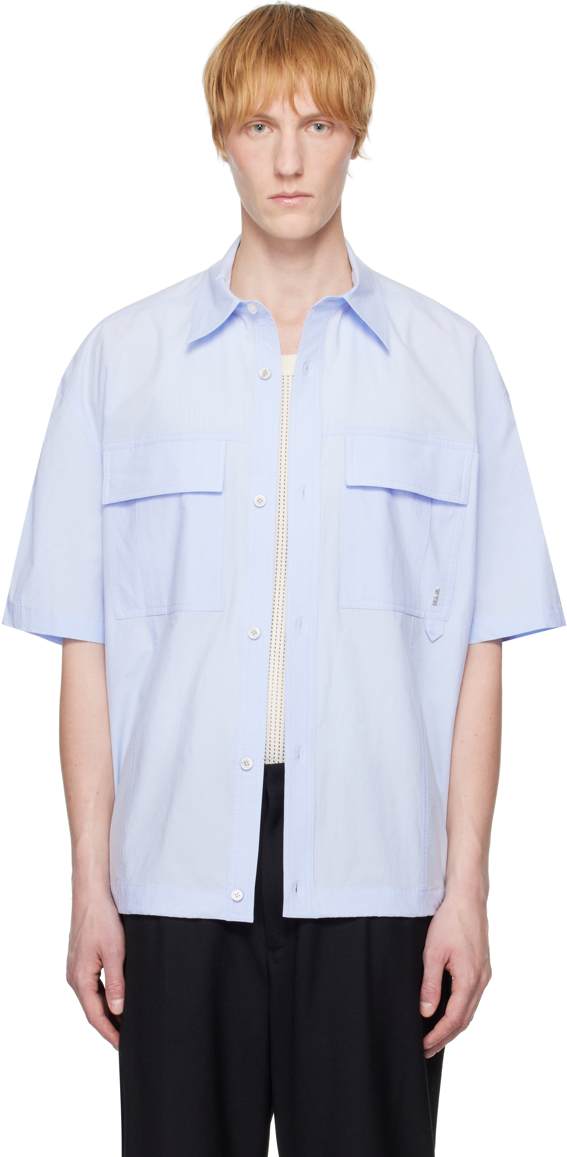 Black Banding Short Sleeve Shirt
