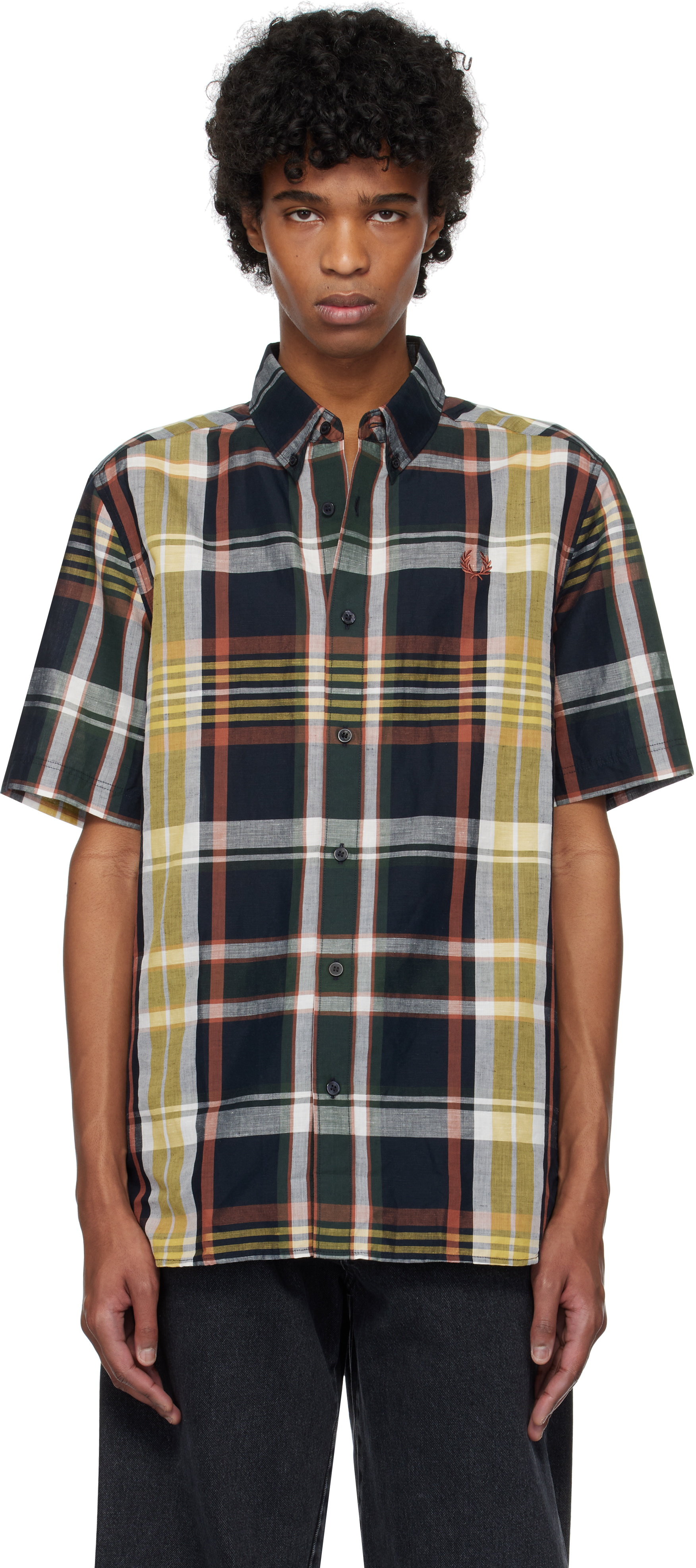 Fred Perry Multicolor Madras Check Shirt In 608