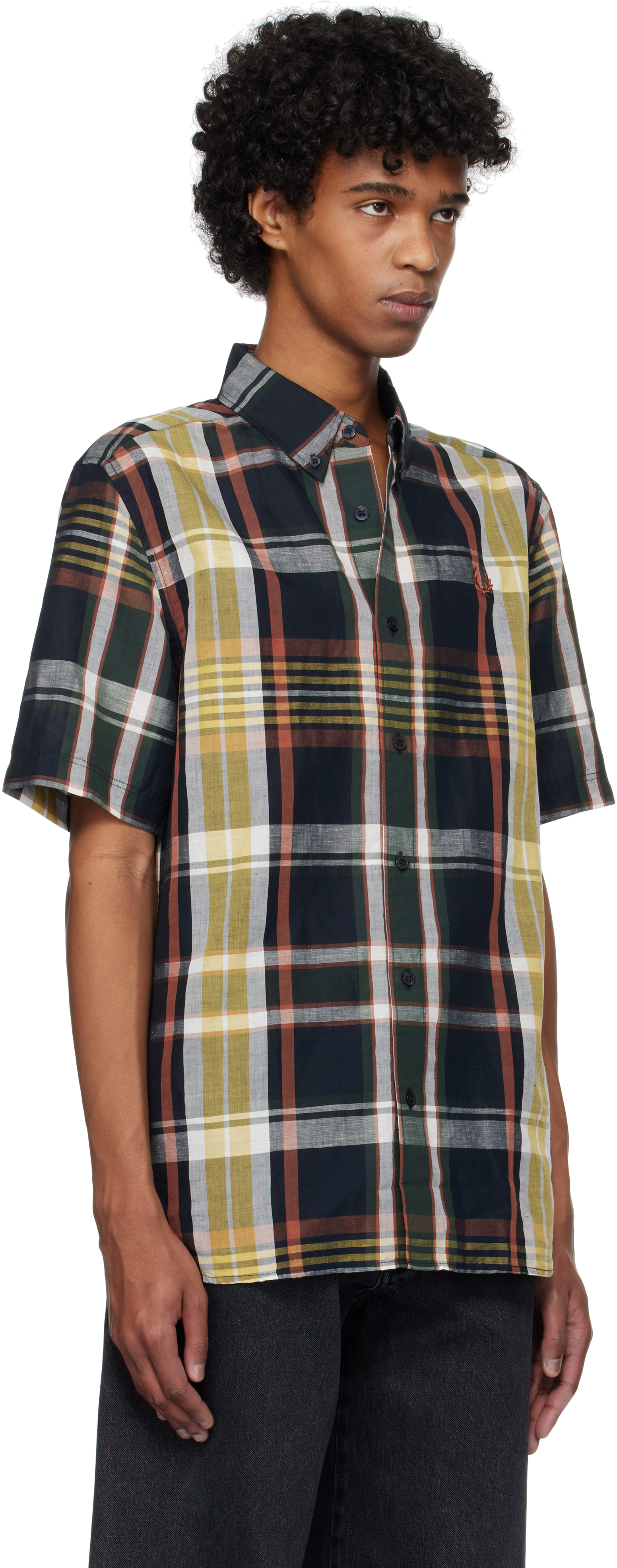 Fred Perry Multicolor Madras Check Shirt In 608