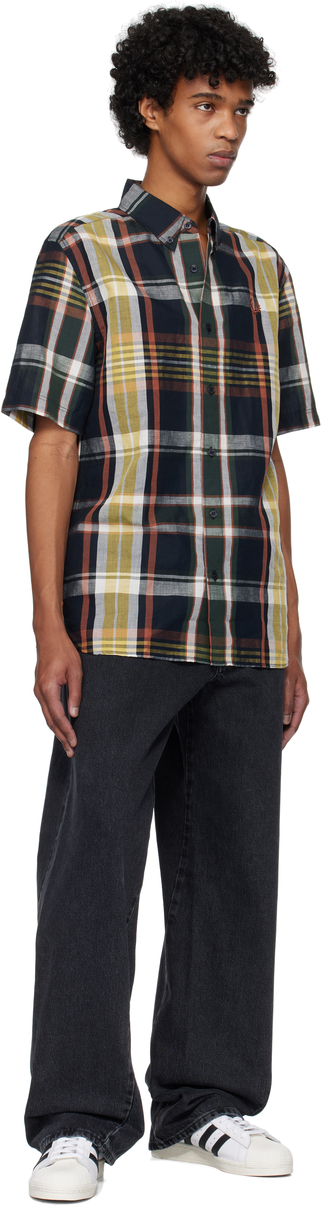 Fred Perry Multicolor Madras Check Shirt In 608