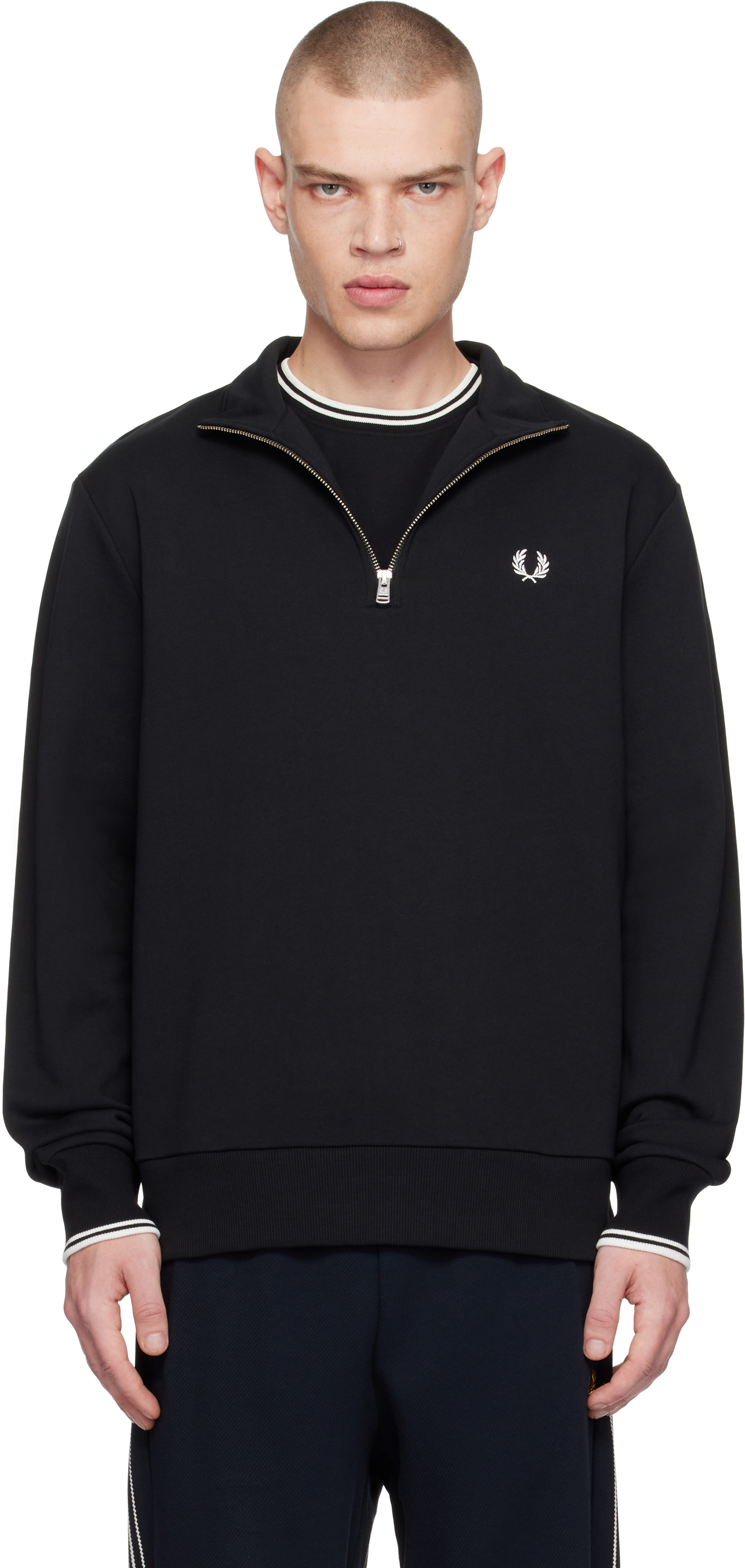 Black Half Zip Sweatshirt