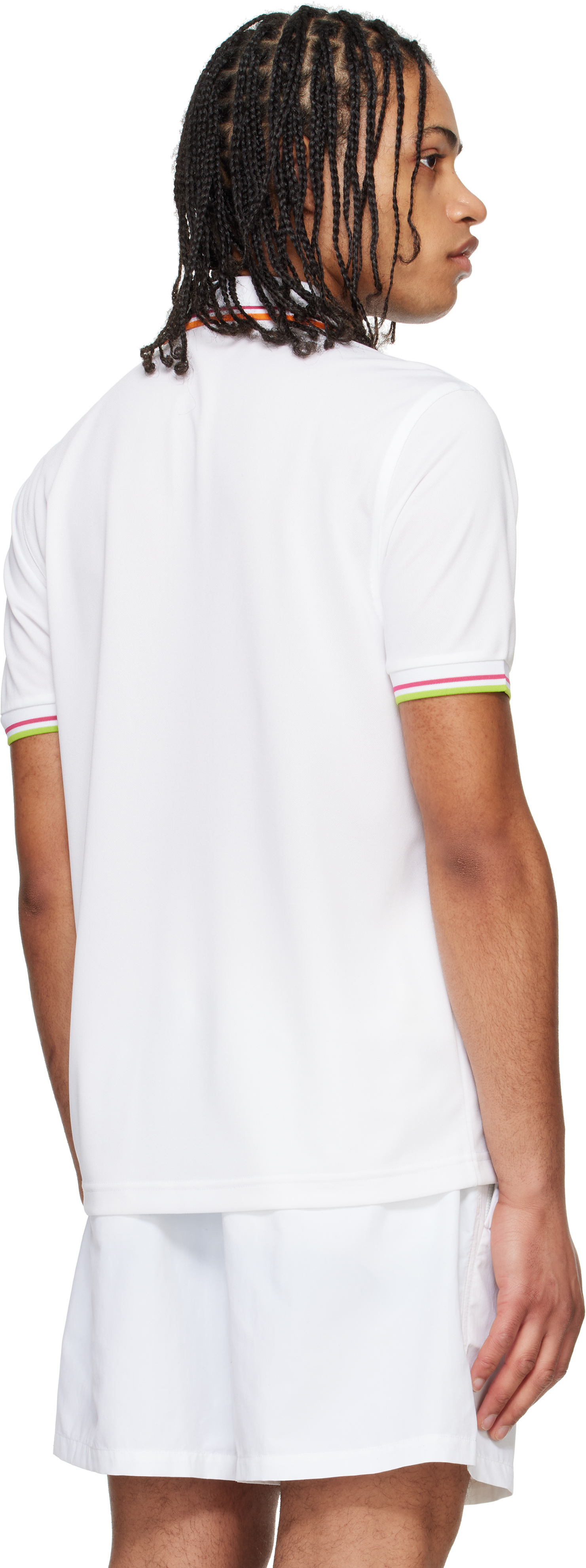 Fred Perry On Court Twin Tipped Recycled Polyester Polo Shirt In 100