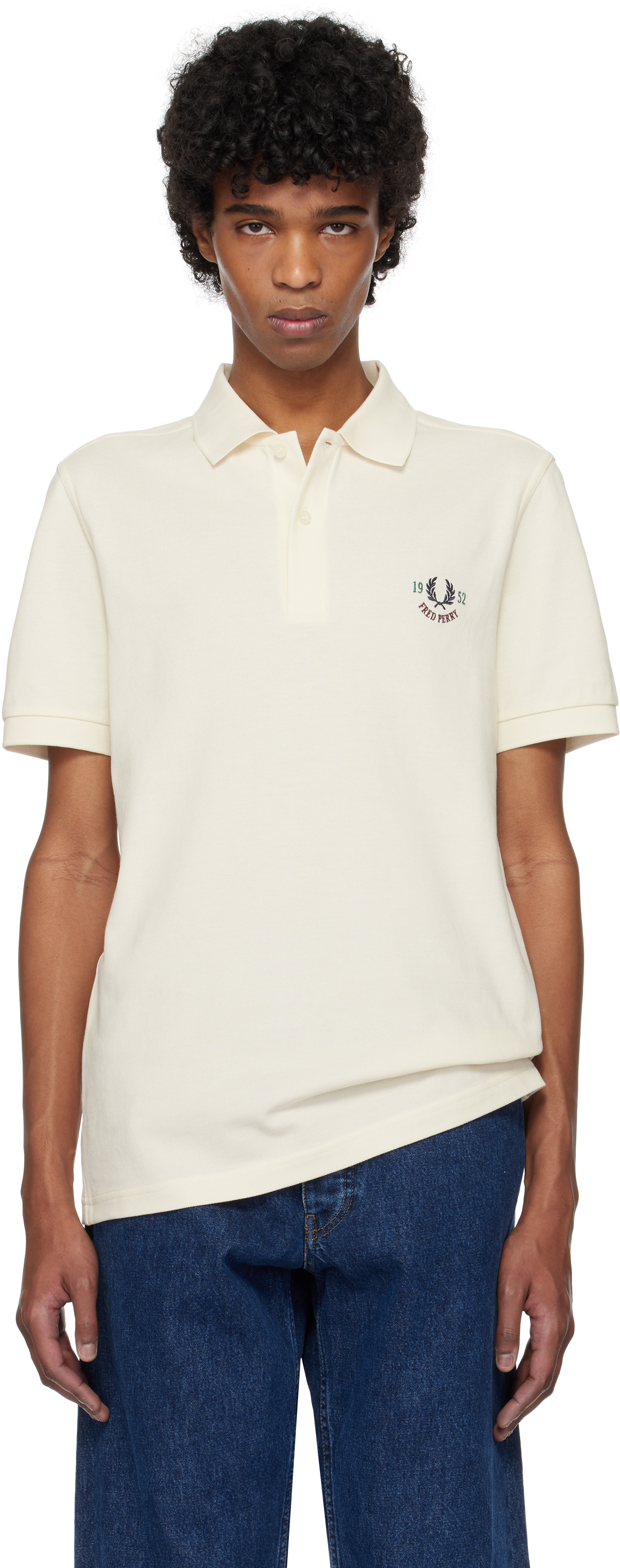 Off-White Embroidered Polo