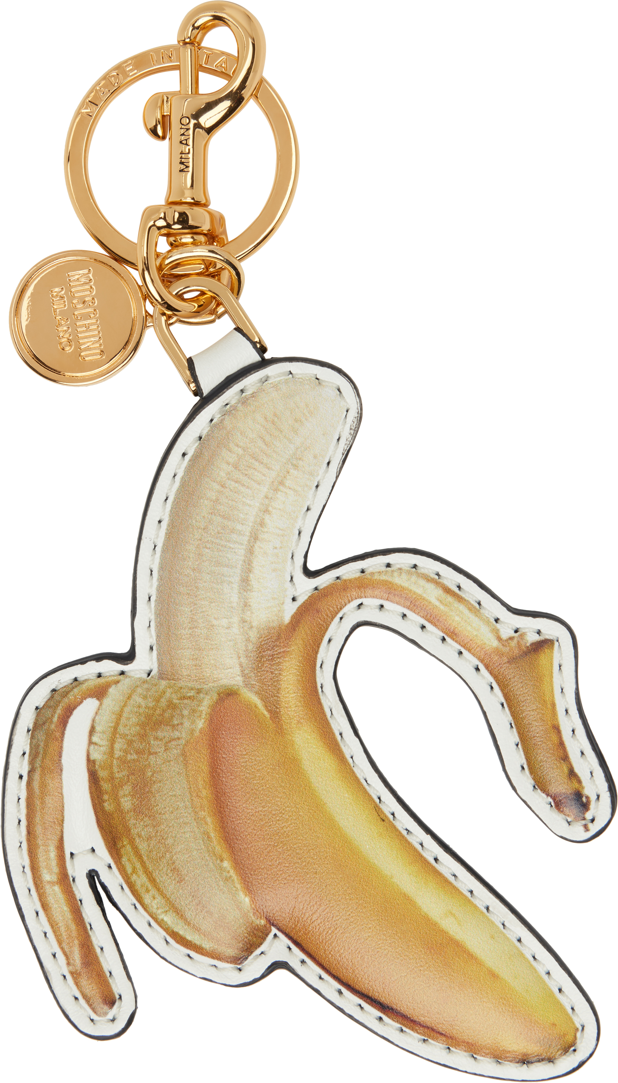Moschino Banana-motif Keyring In 10b One Color Printe