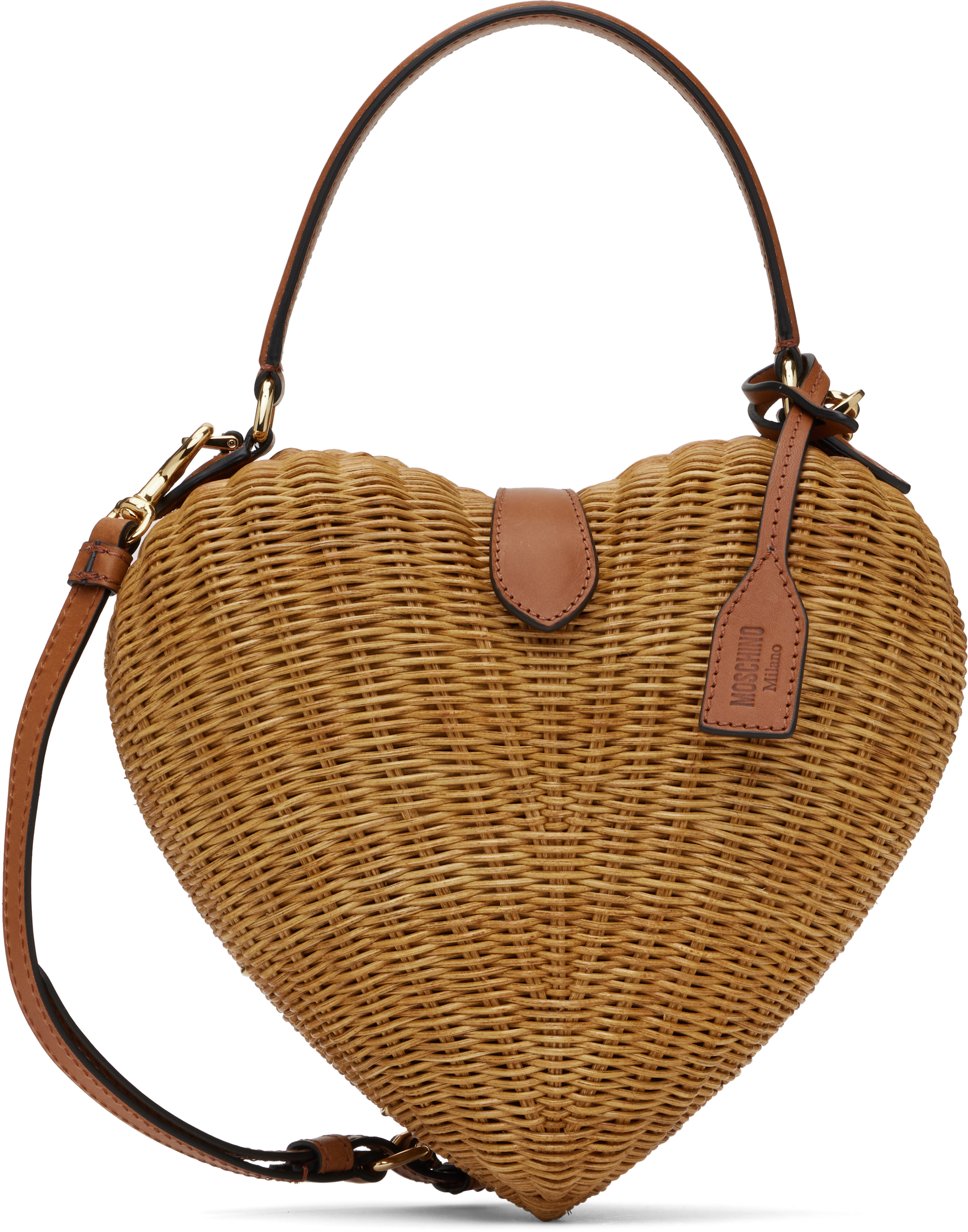 Tan 'Moschino Love Me' Bag