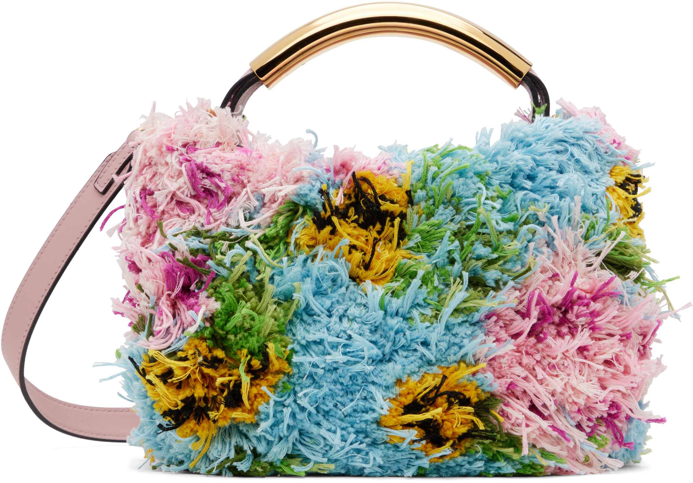 Multicolor 'Moschino Handle Me' Tufting Bag