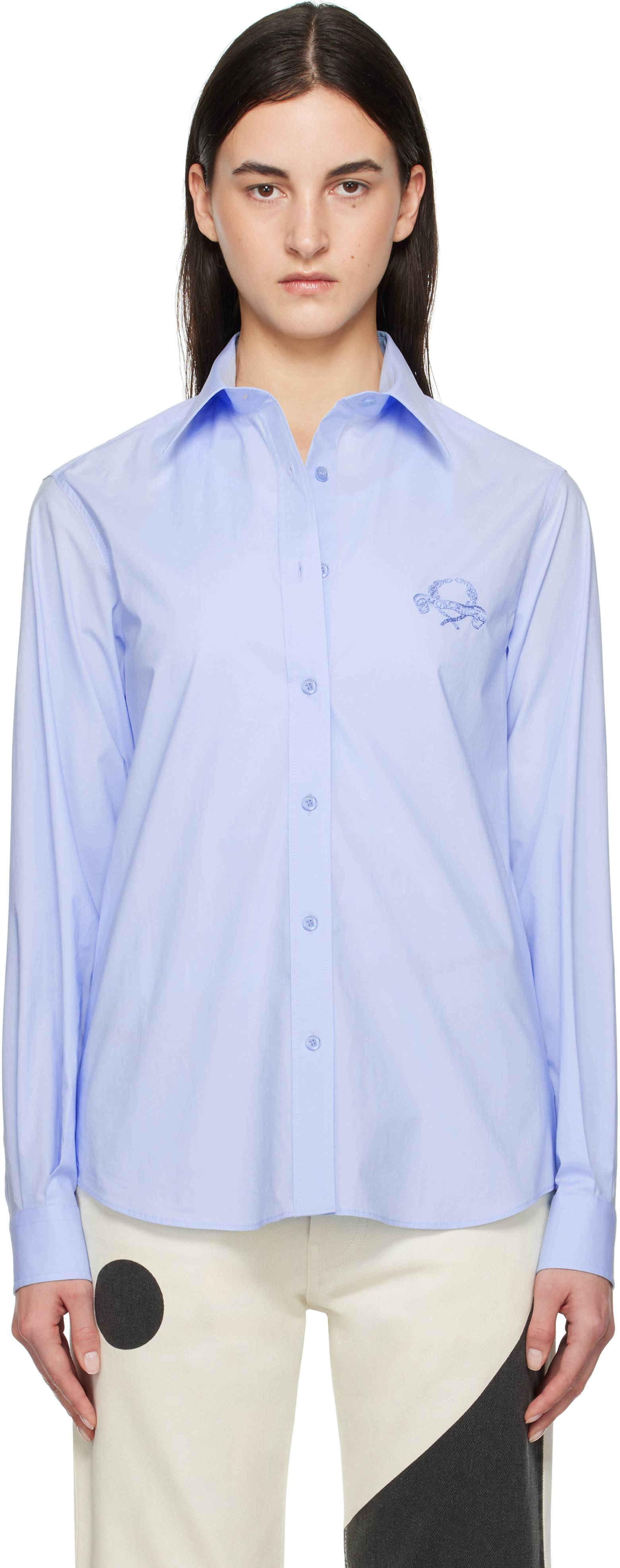 Blue Laurel Crown Emblem Shirt