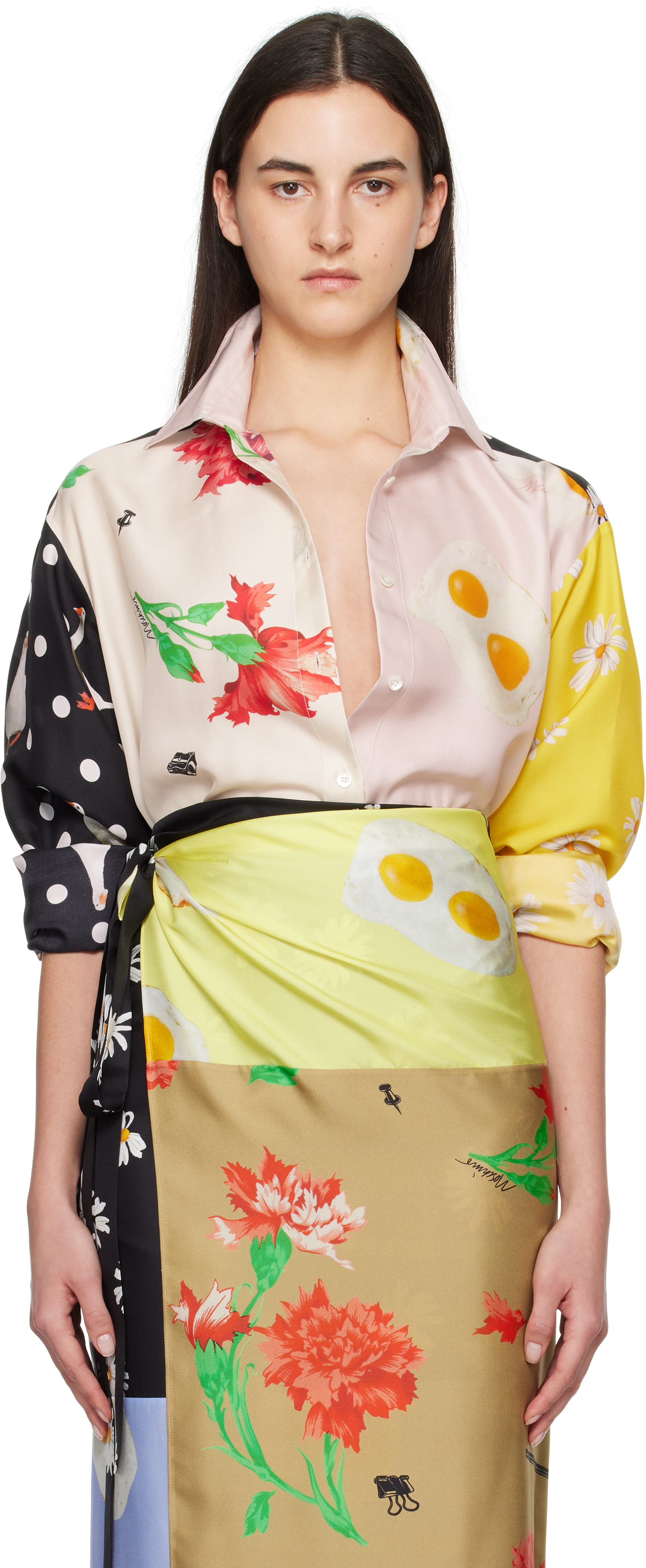 Multicolor All Over Daisy Print Shirt