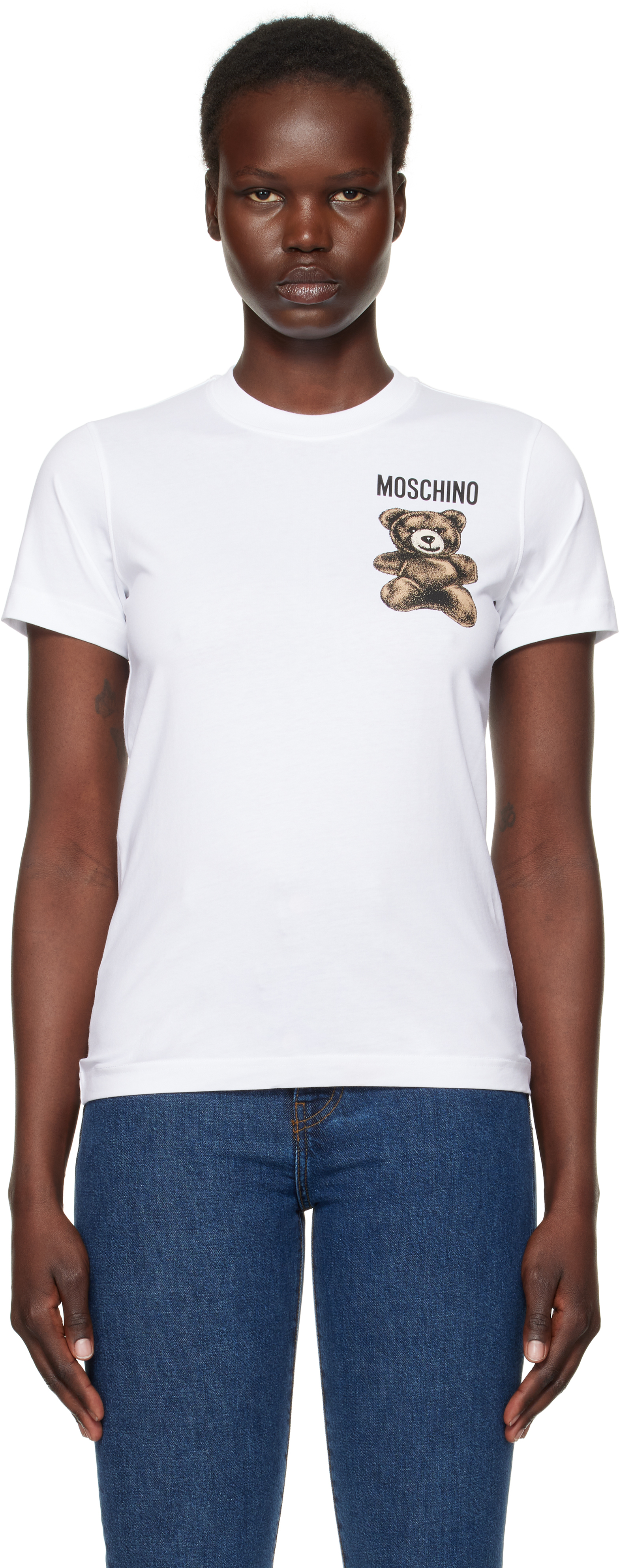 【関税込み】Moschino ホワイト Teddy Bear Tシャツ White Teddy Bear T-shirt by Moschino on Sale