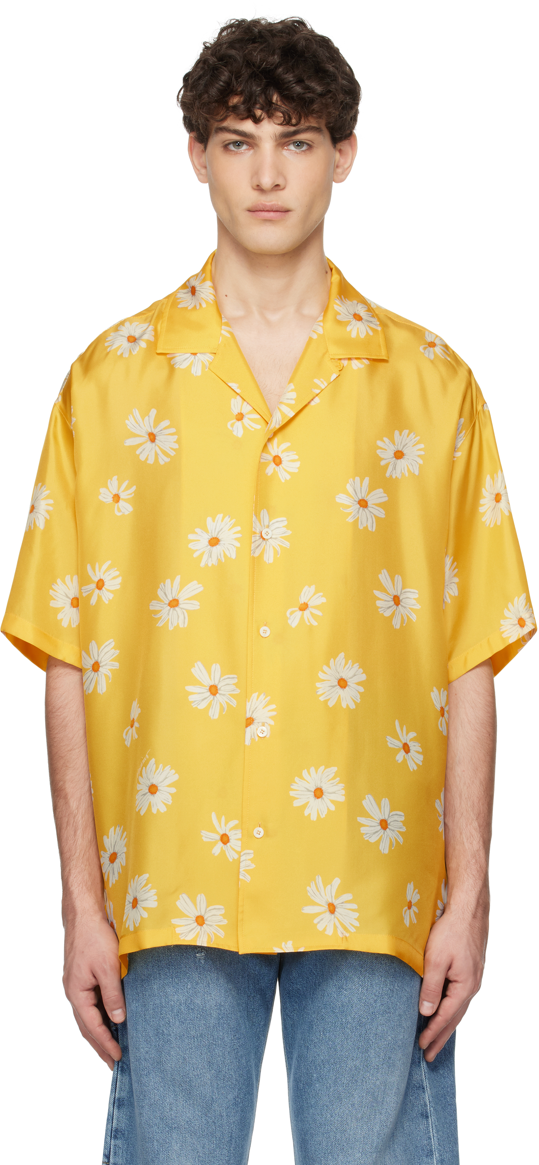 Yellow Allover Daisy Shirt