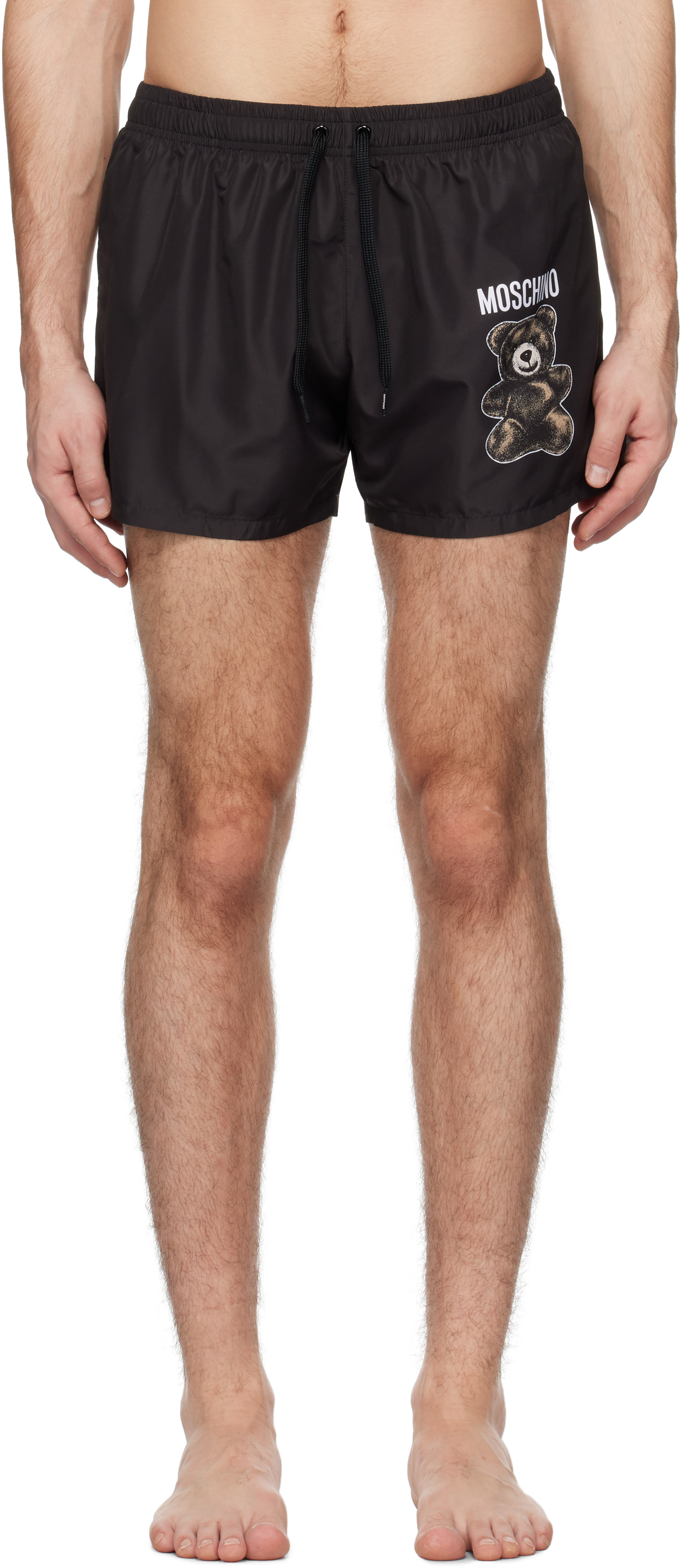 Black 'Moschino' Teddy Bear Swim Shorts