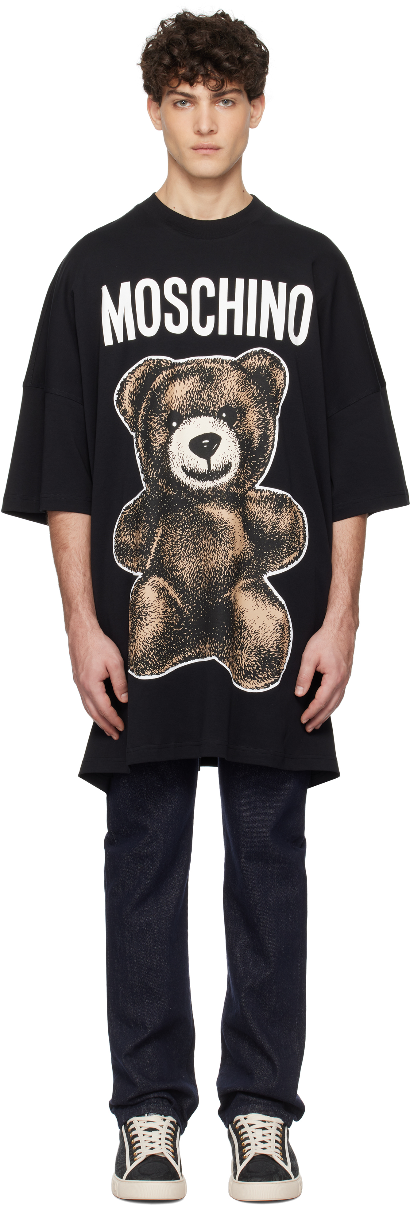 Black Oversized Maxi Teddy Bear T-shirt