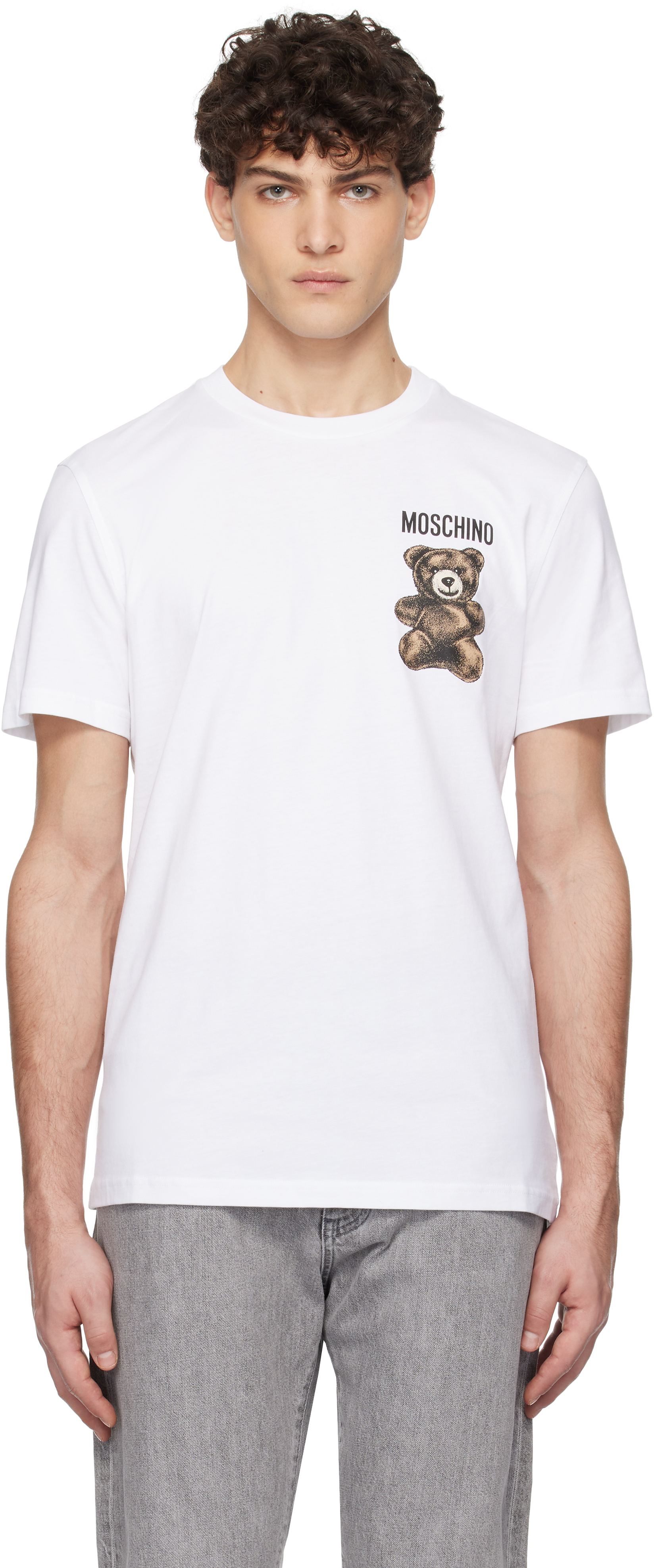 【関税込み】Moschino ホワイト Teddy Bear Tシャツ White Teddy Bear T-shirt by Moschino on Sale