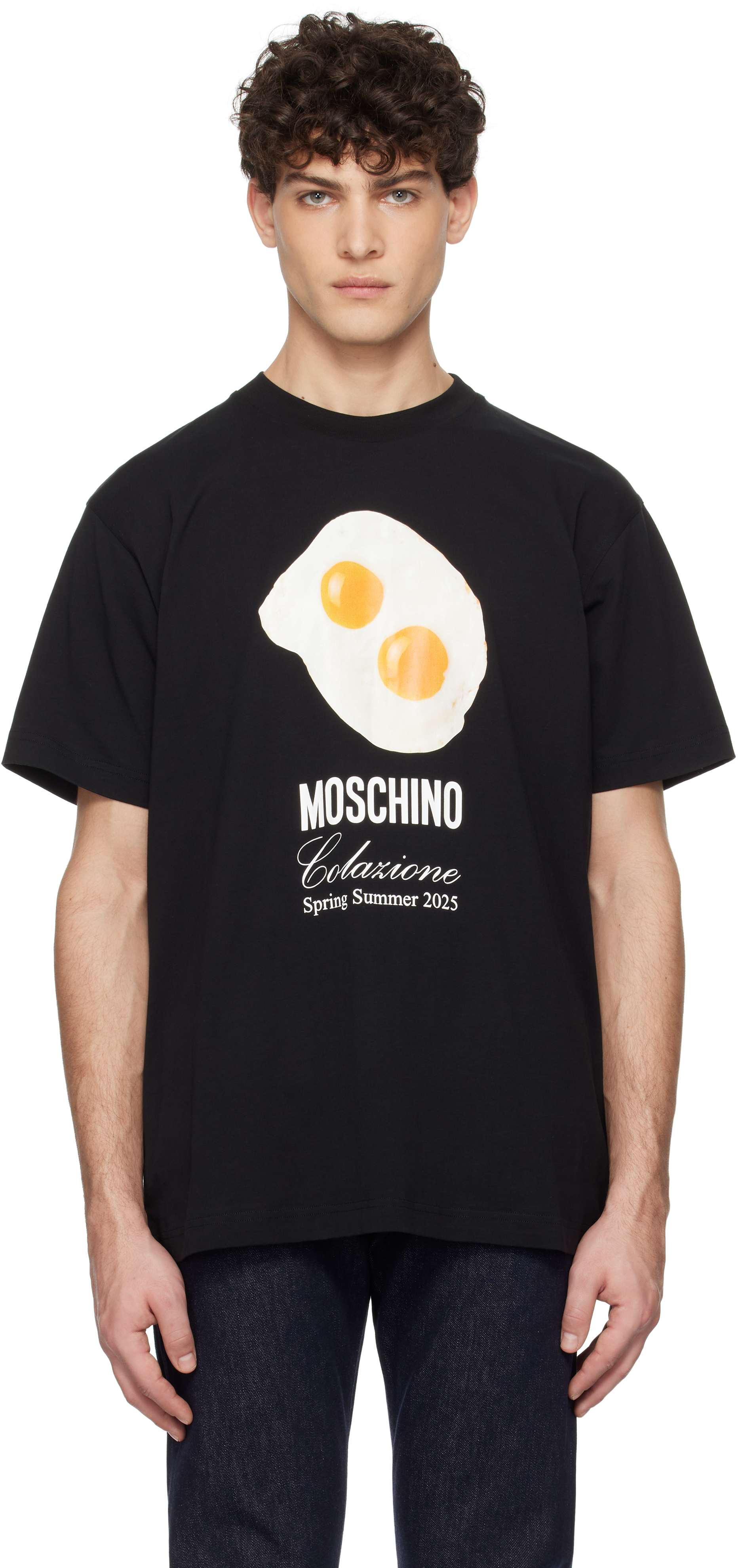 Black Eggs Print T-shirt