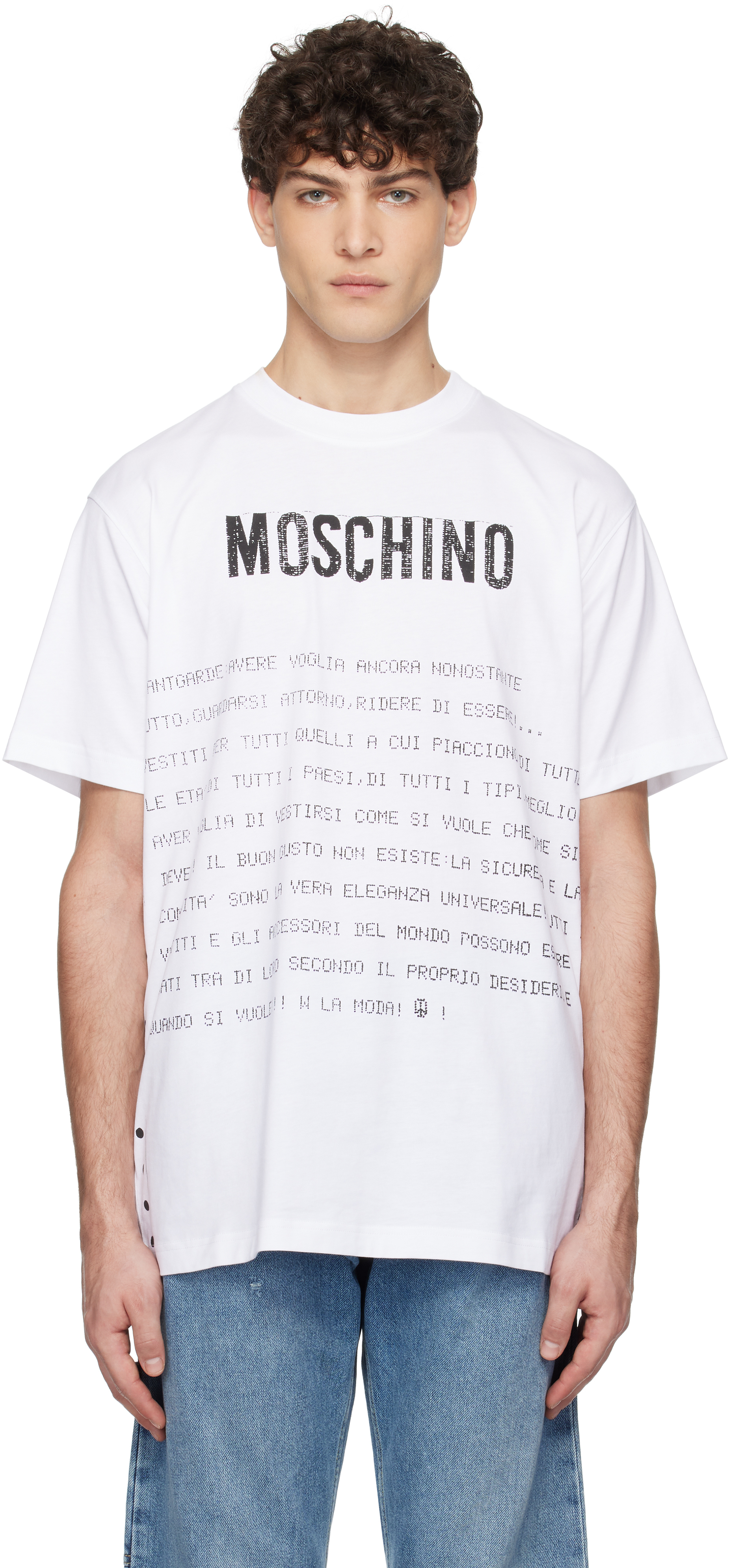 White Message Print T-shirt