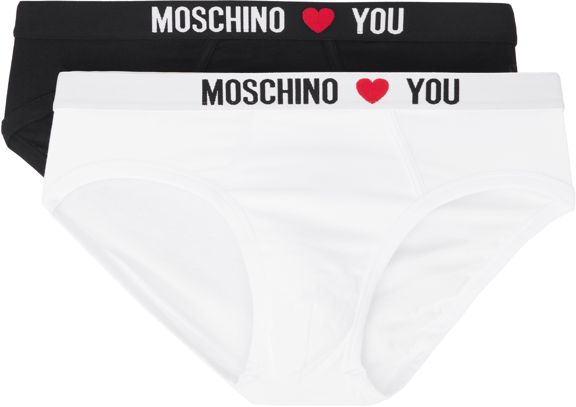 Two-Pack Black & White 'My Valentine' Briefs