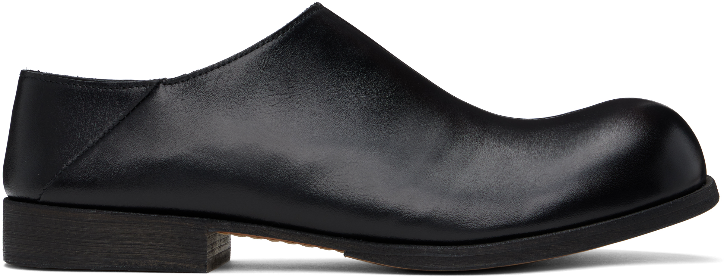 Black Cobbler Calf Shootie Loafers