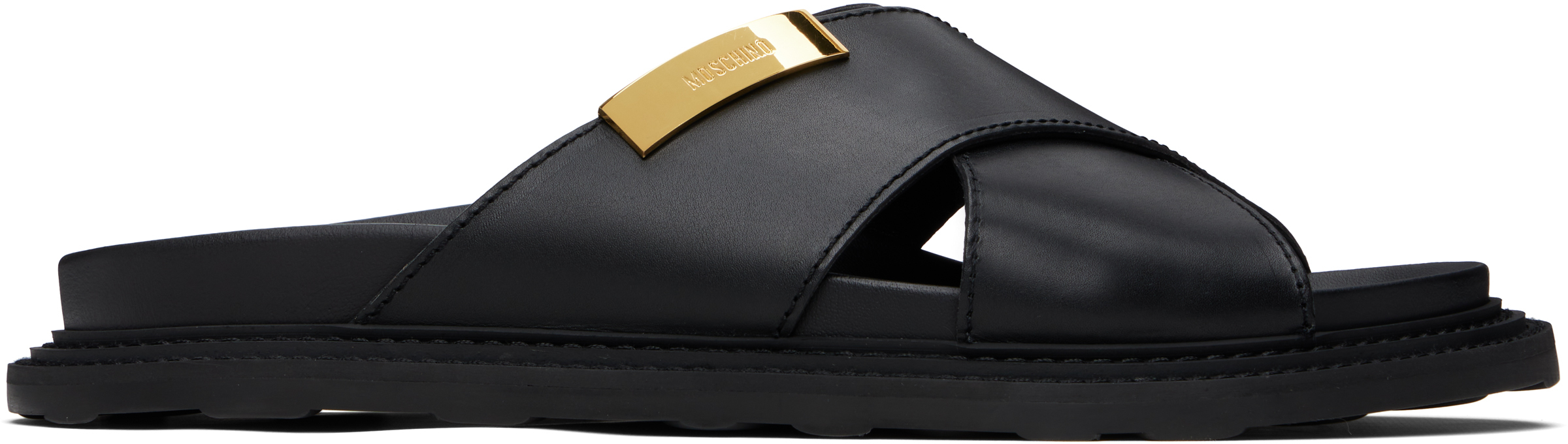 Black Leather Sandals