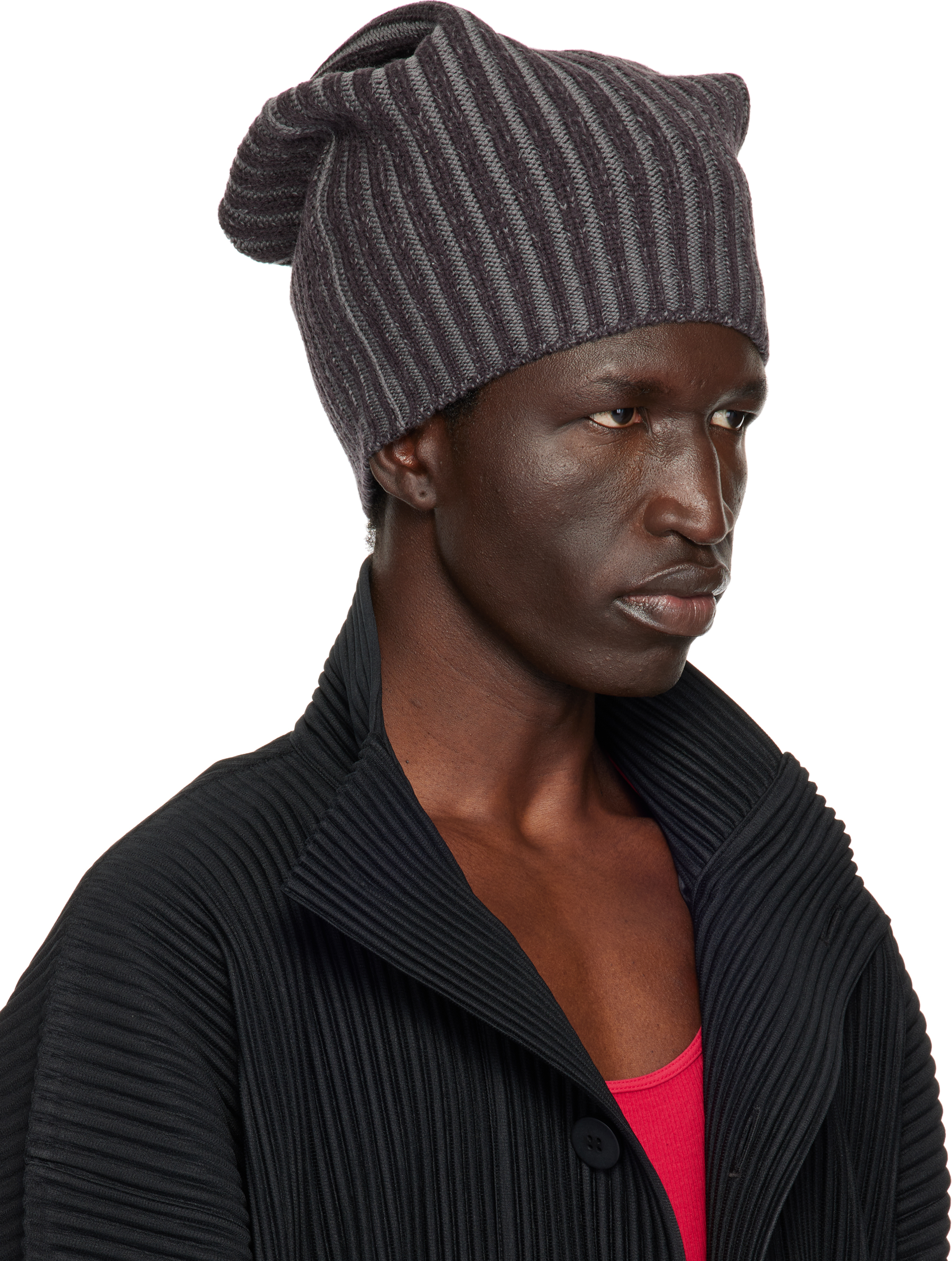 Issey Miyake Brown Ronan Bouroullec Edition Rb_drawing Beanie In 44-brown