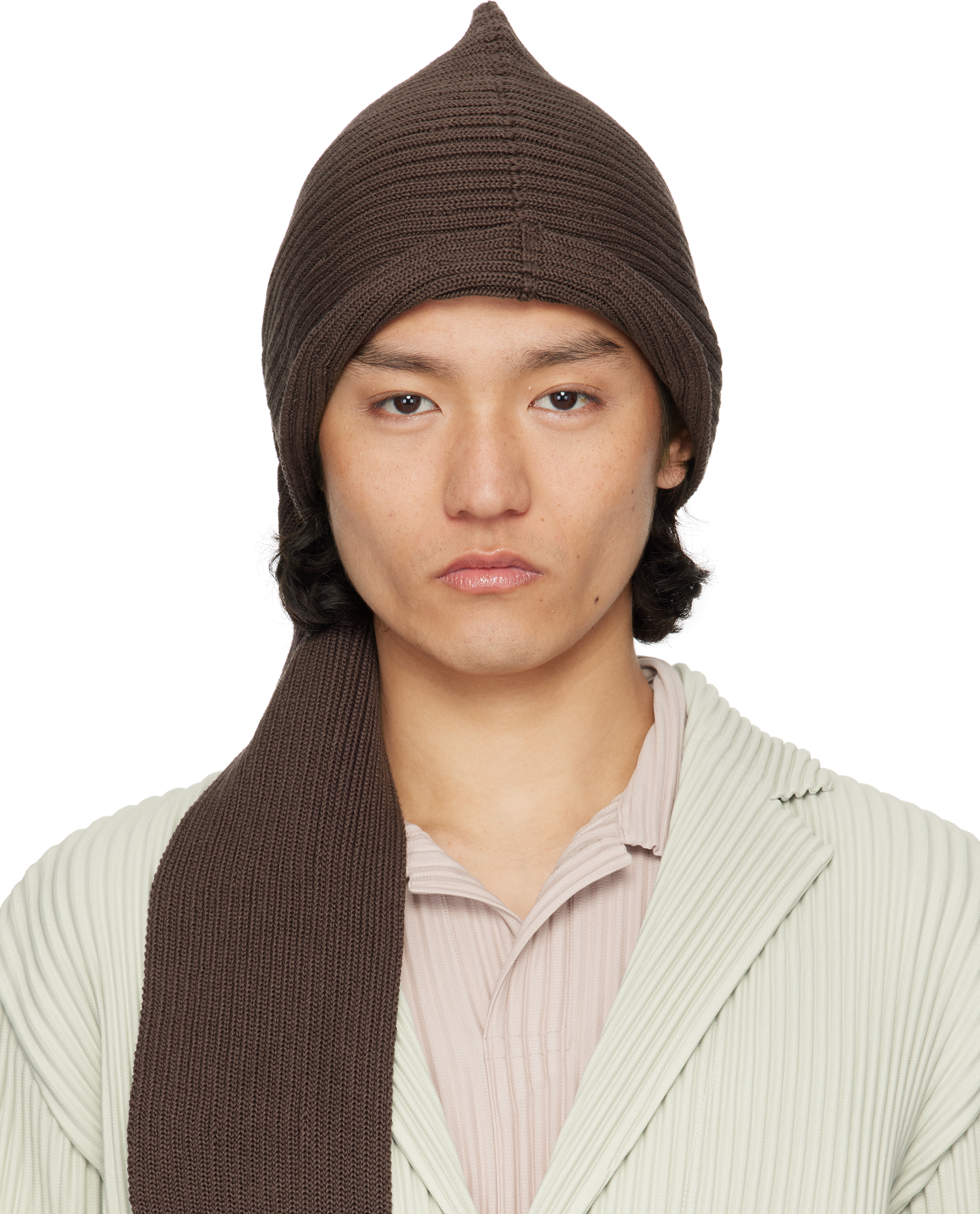 BEANIE SCARF HOMME PLISSÉ ISSEY MIYAKE HOMME PLISSÉ ISSEY MIYAKE Green Frame & Blocks Scarf Homme
