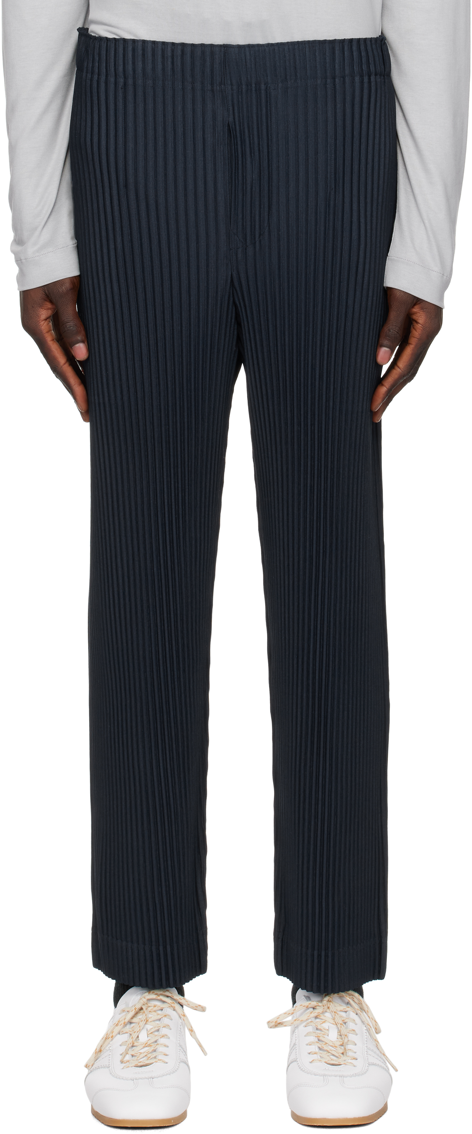 HOMME PLISSÉ ISSEY MIYAKE Navy Monthly Color November Trousers