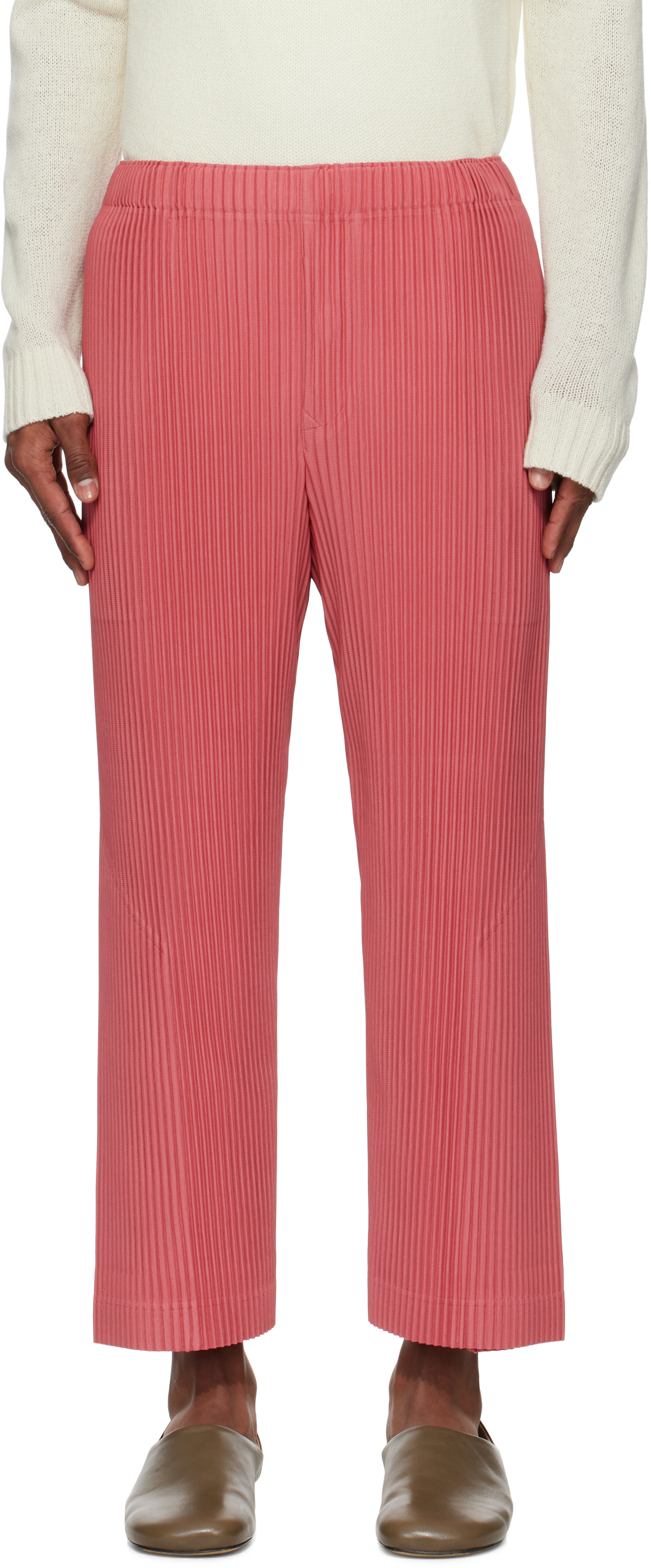 ISSEY MIYAKE RED MONTHLY COLOR APRIL TROUSERS