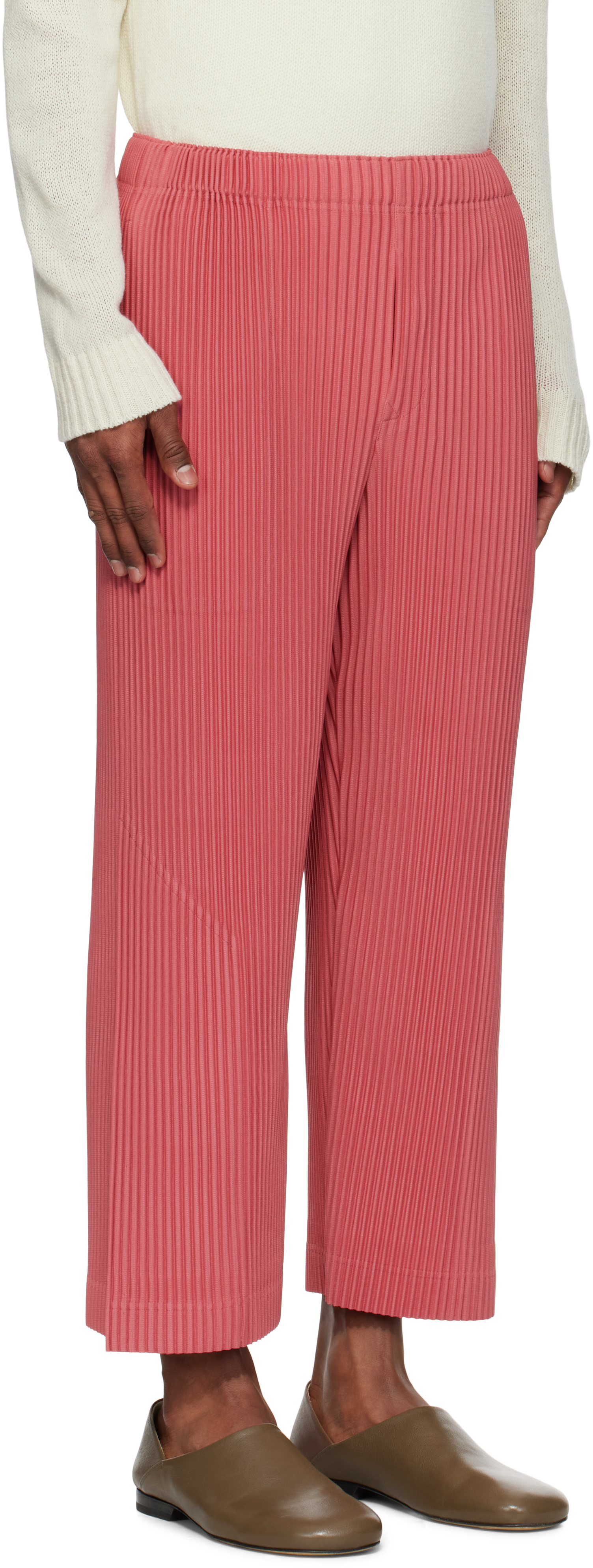 ISSEY MIYAKE RED MONTHLY COLOR APRIL TROUSERS
