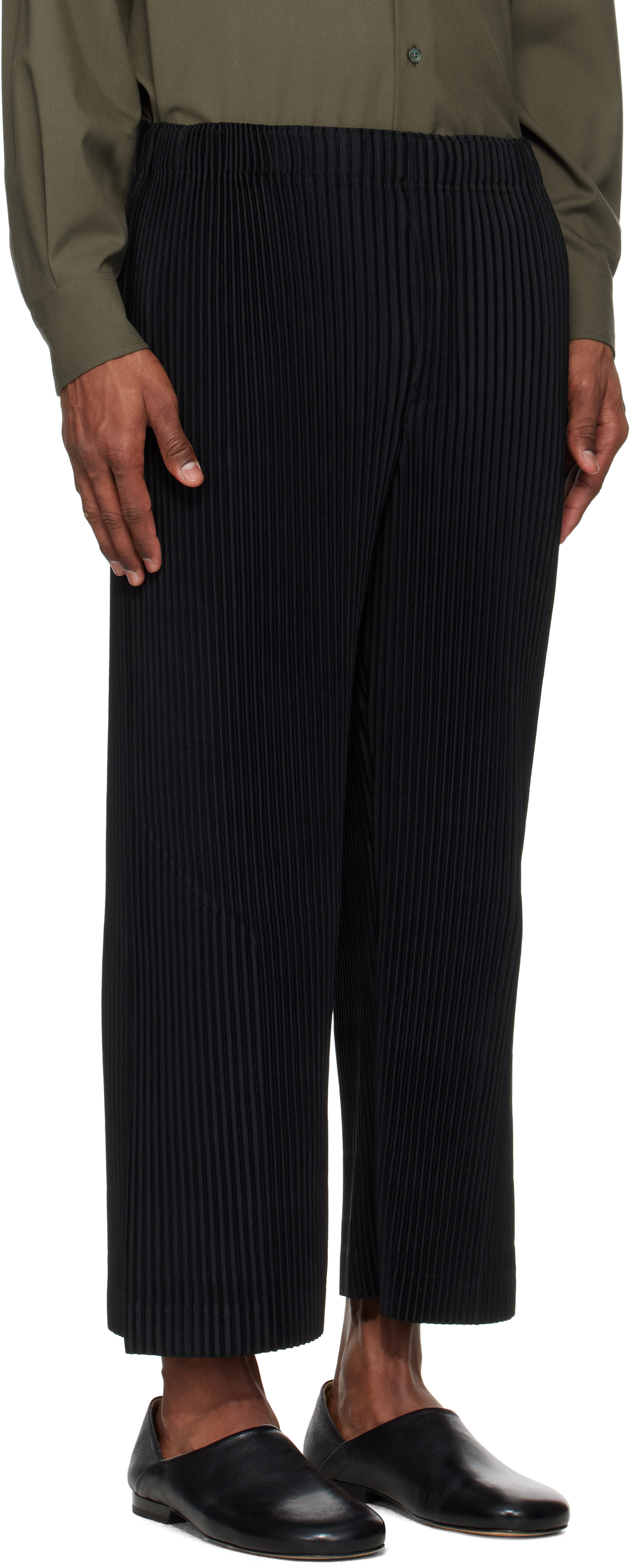 ISSEY MIYAKE BLACK MONTHLY COLOR APRIL TROUSERS