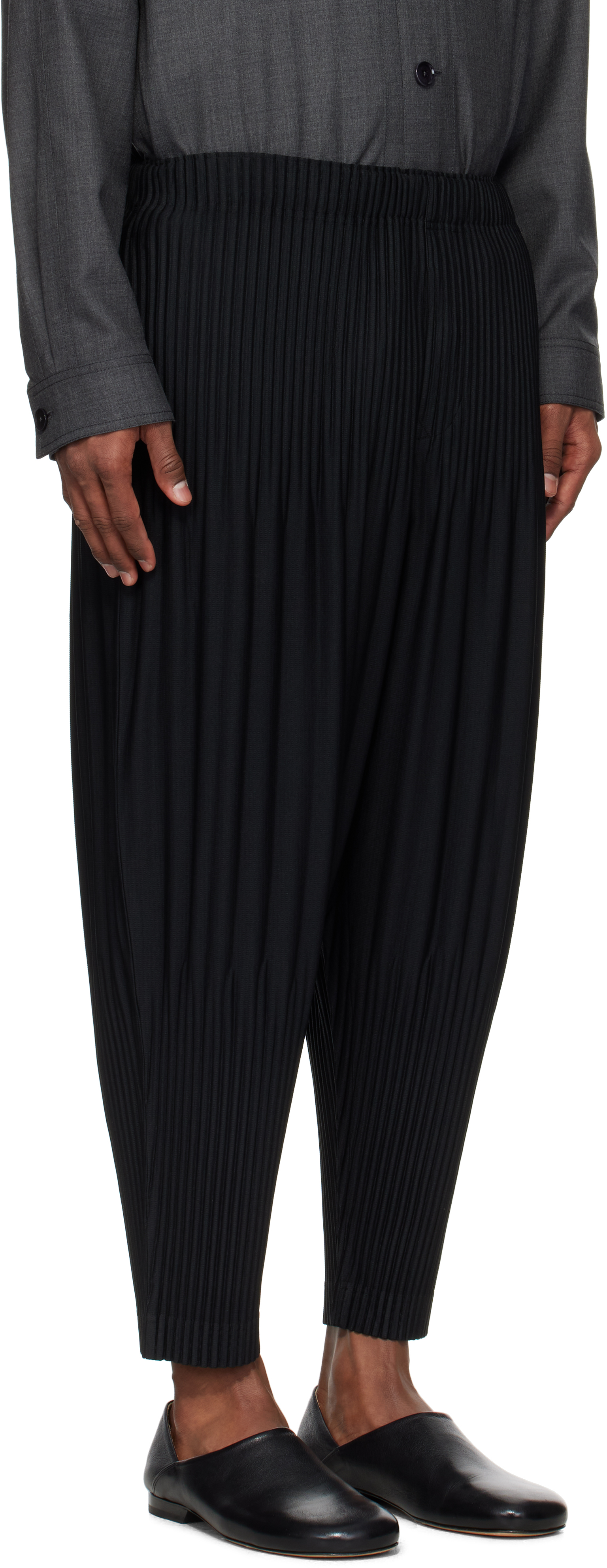 ISSEY MIYAKE BLACK BASICS TROUSERS
