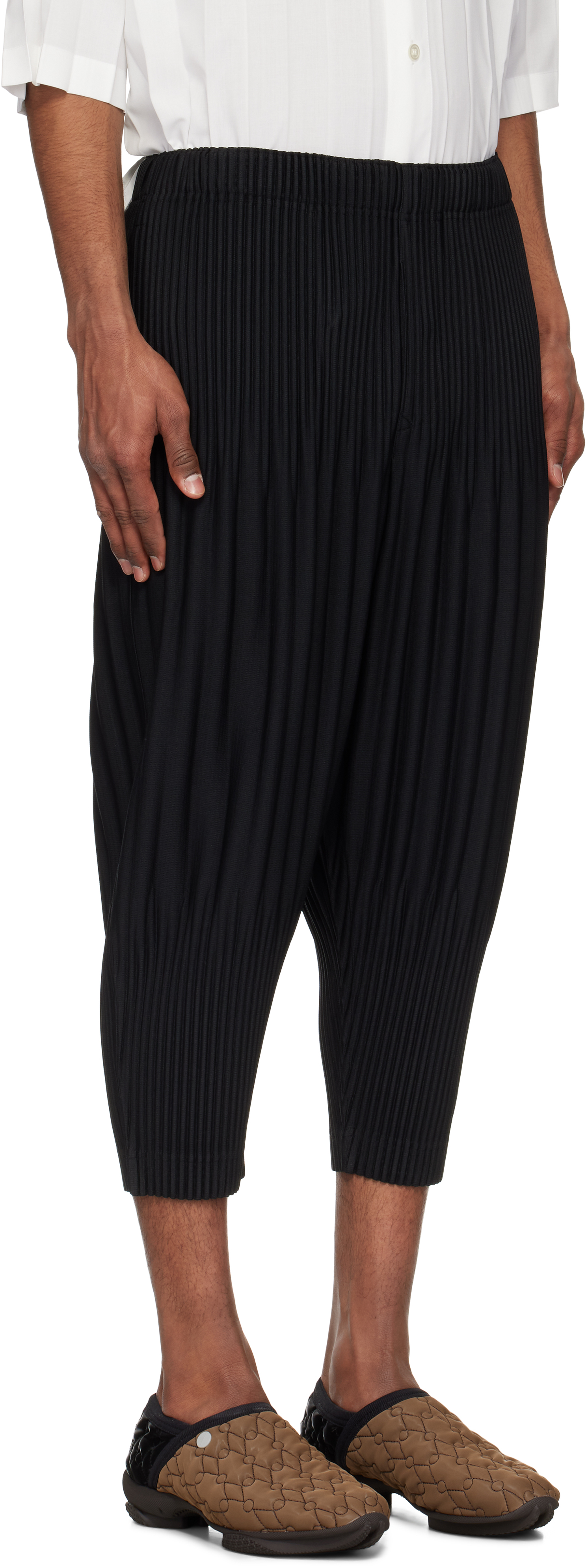 ISSEY MIYAKE BLACK BASICS TROUSERS