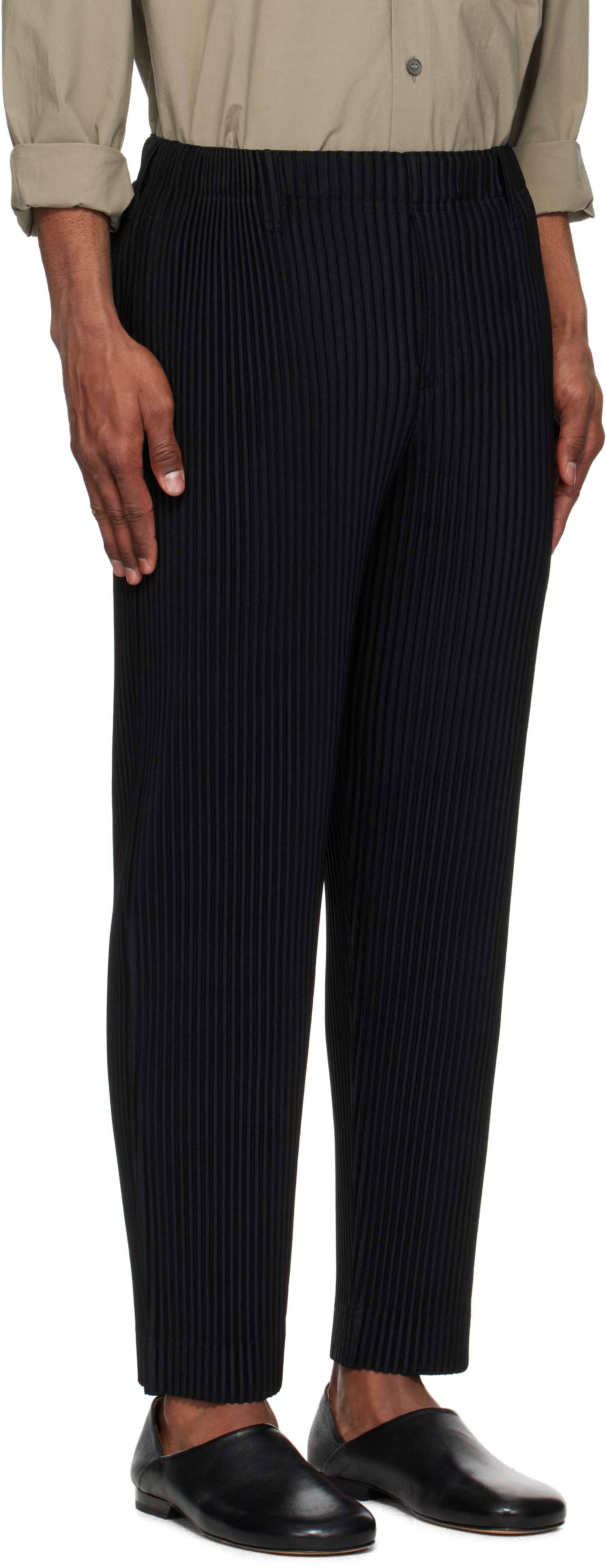 ISSEY MIYAKE BLACK BASICS TROUSERS