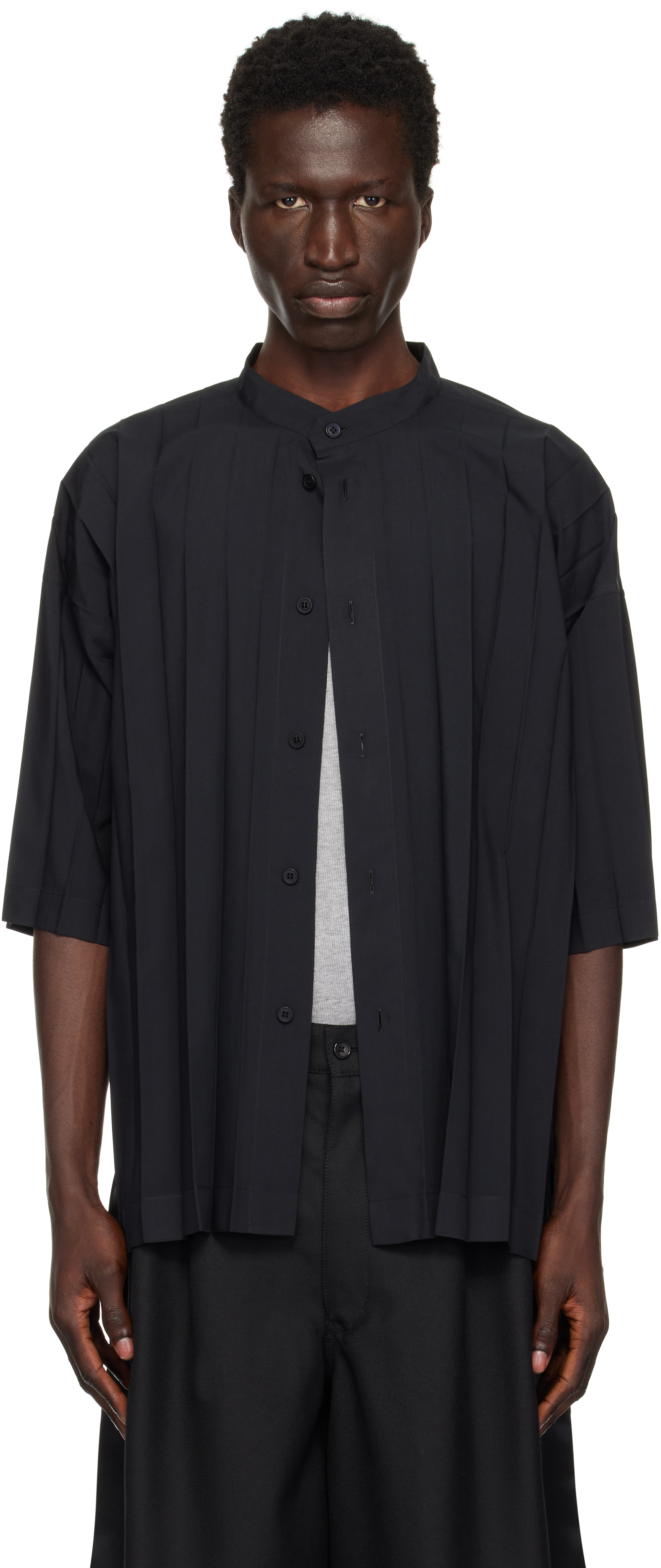 HOMME PLISSÉ ISSEY MIYAKE Black Edge Shirt