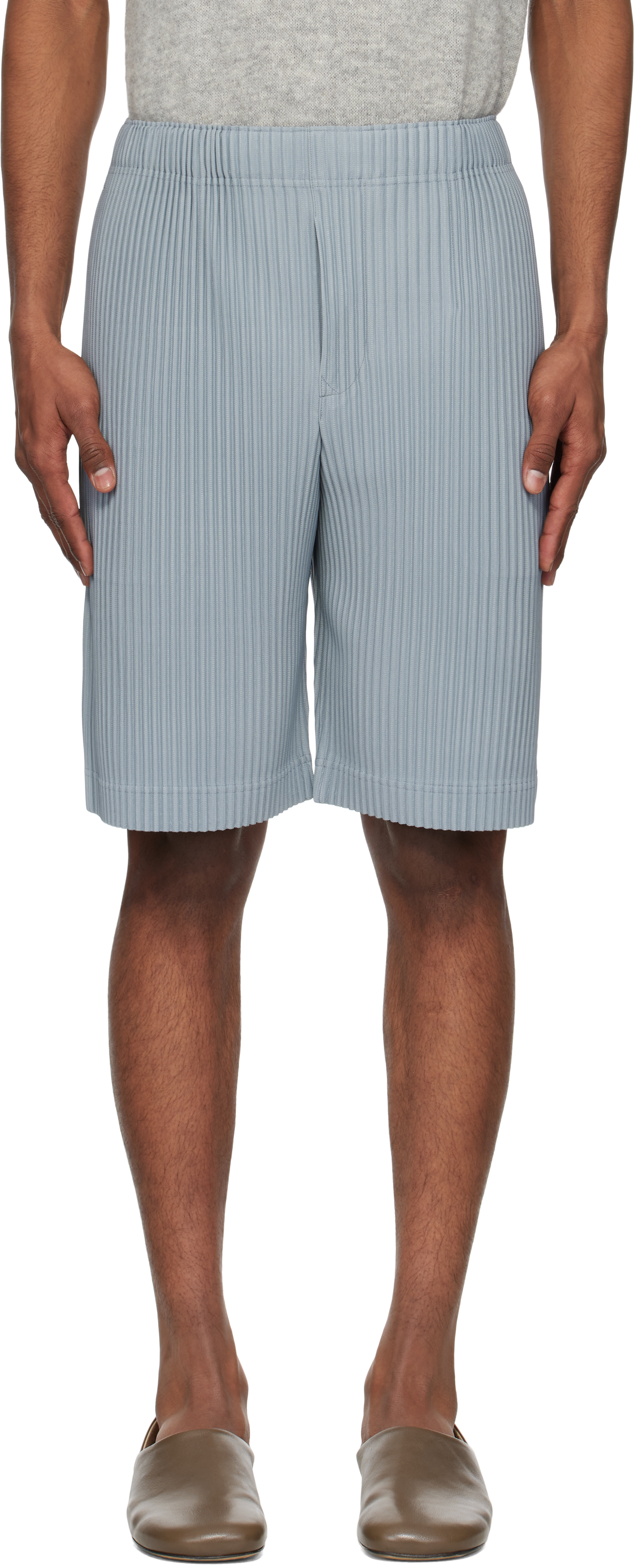 HOMME PLISSÉ ISSEY MIYAKE Blue Color Pleats Shorts