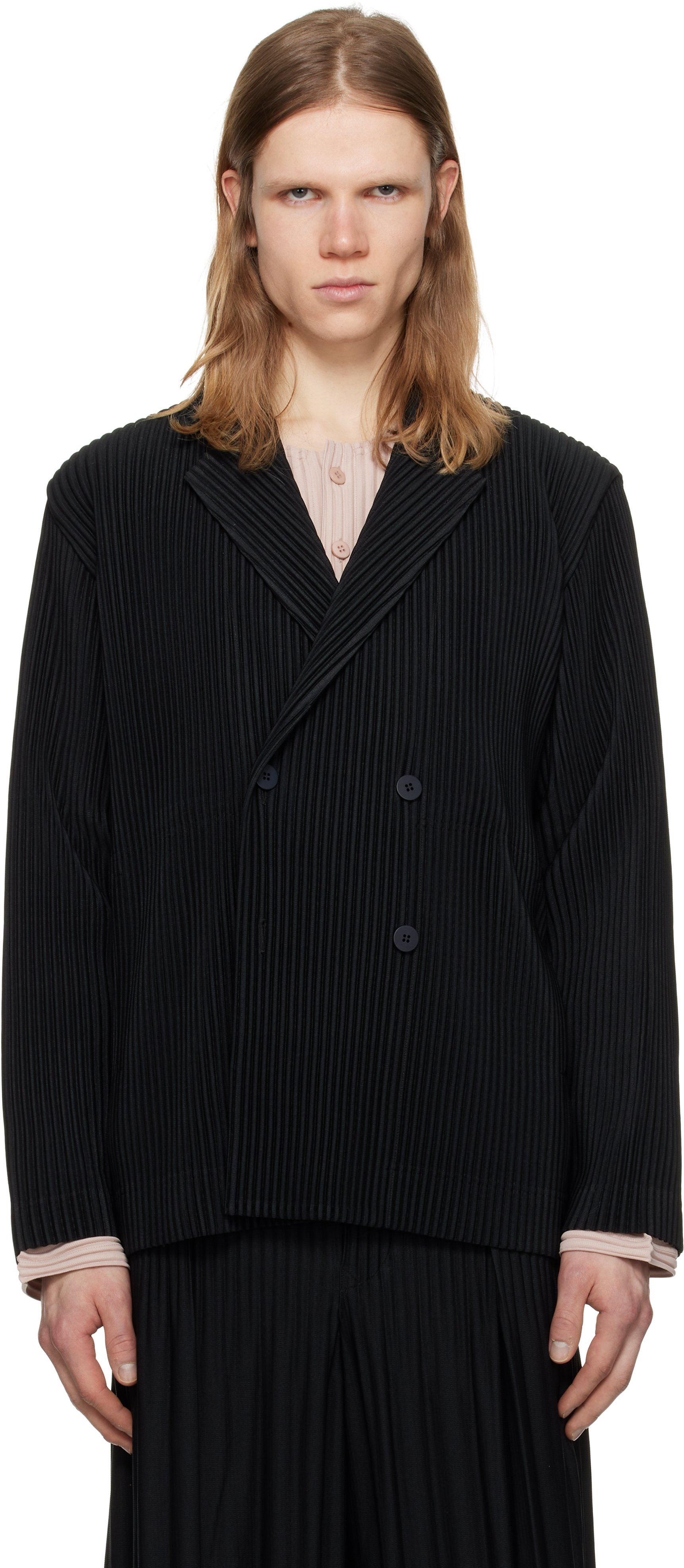 HOMME PLISSÉ ISSEY MIYAKE Green Tailored Pleats 1 Blazer