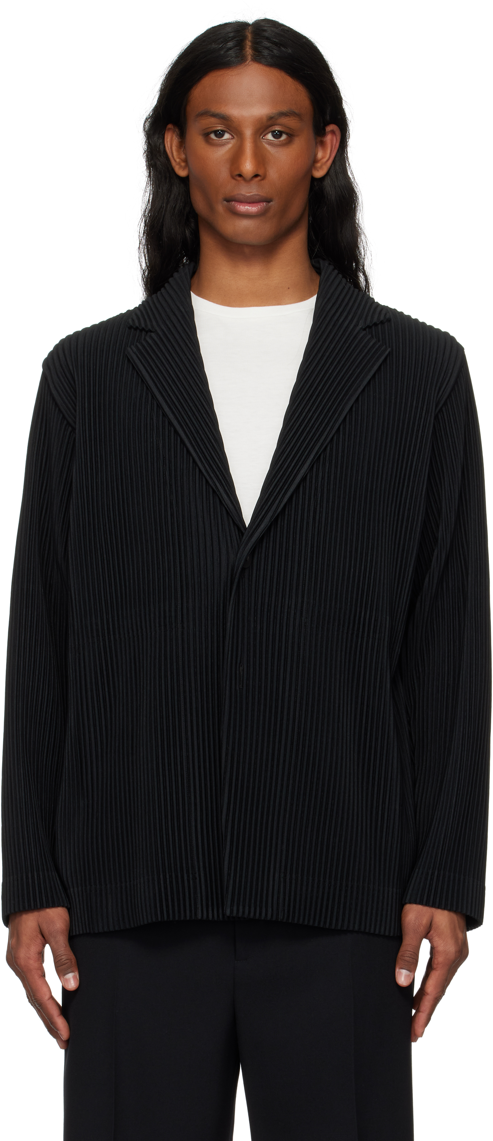 ISSEY MIYAKE BLACK BASICS BLAZER