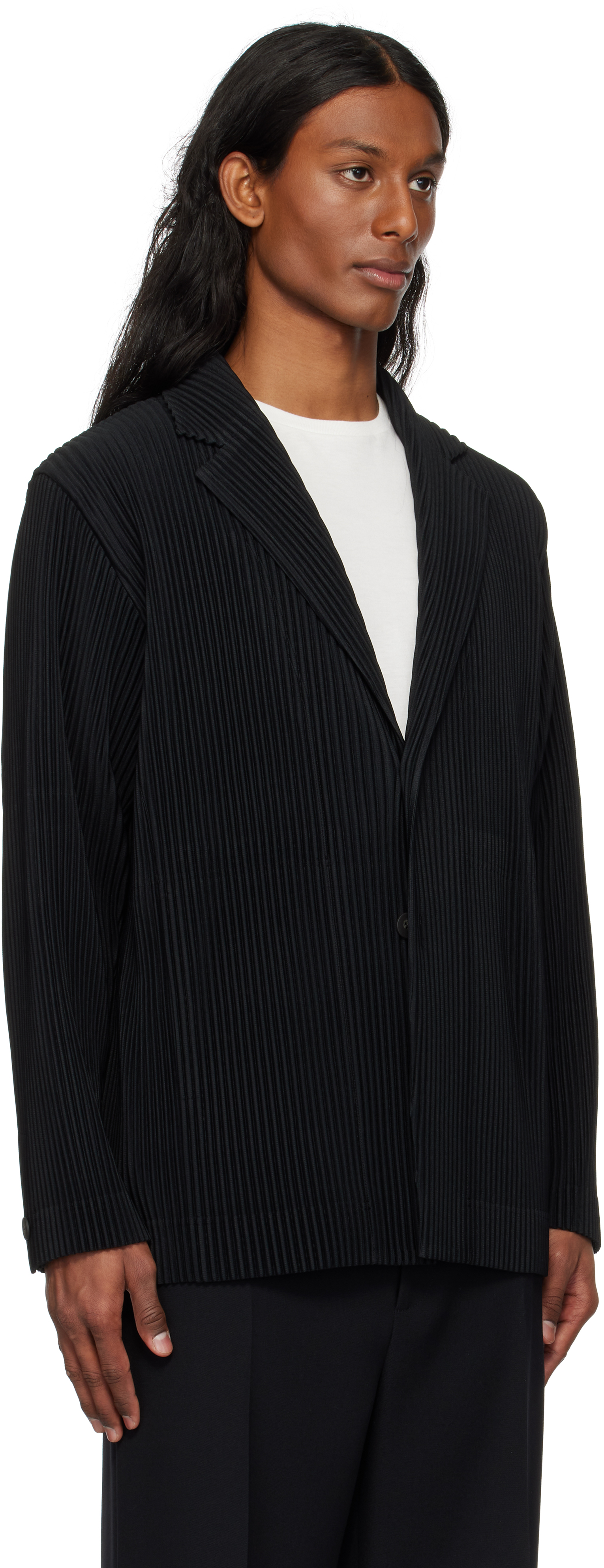 ISSEY MIYAKE BLACK BASICS BLAZER