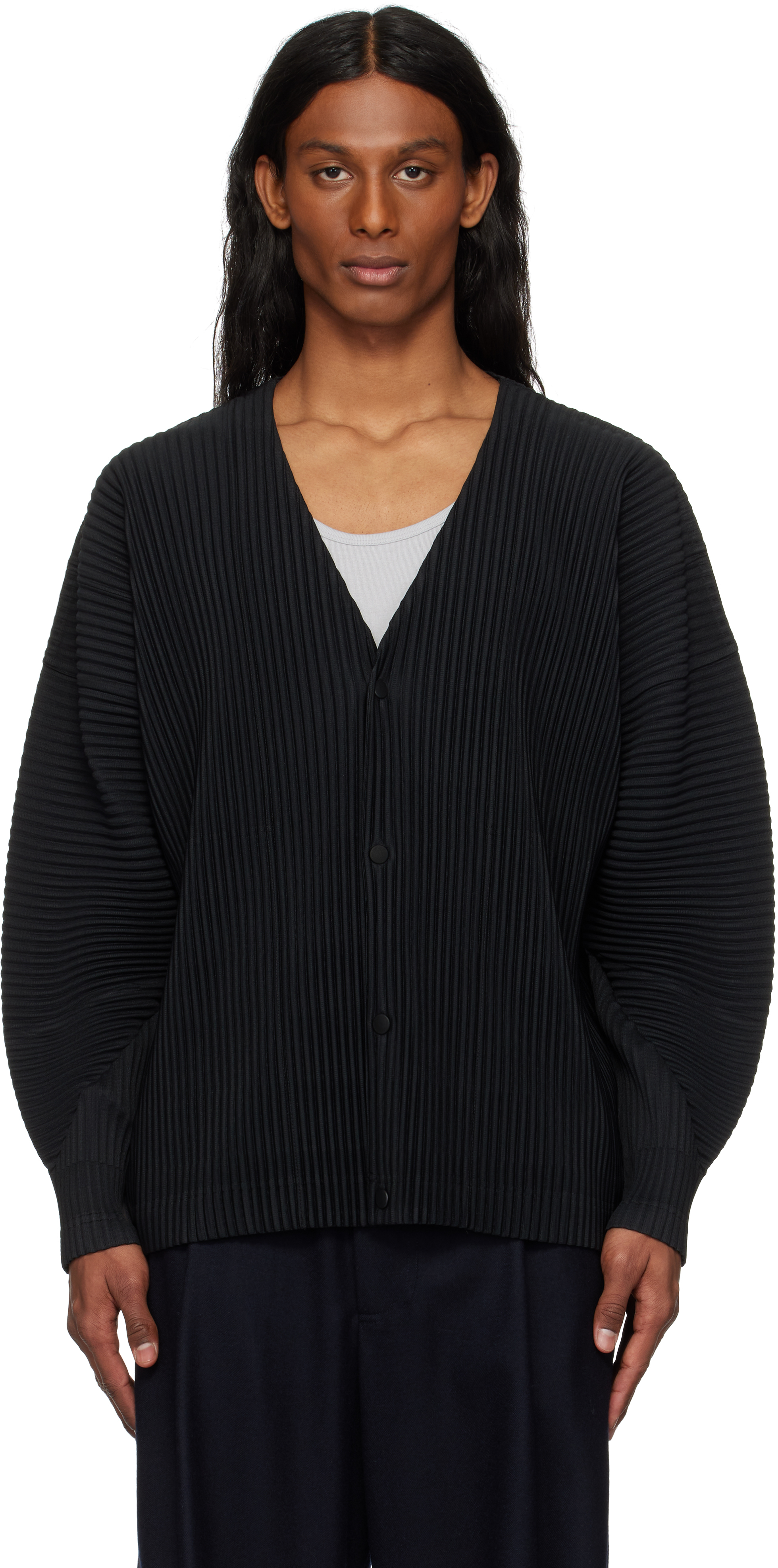 絶対一番安い PLISSÉ HOMME ISSEY April Color Monthly Black MIYAKE: トップス