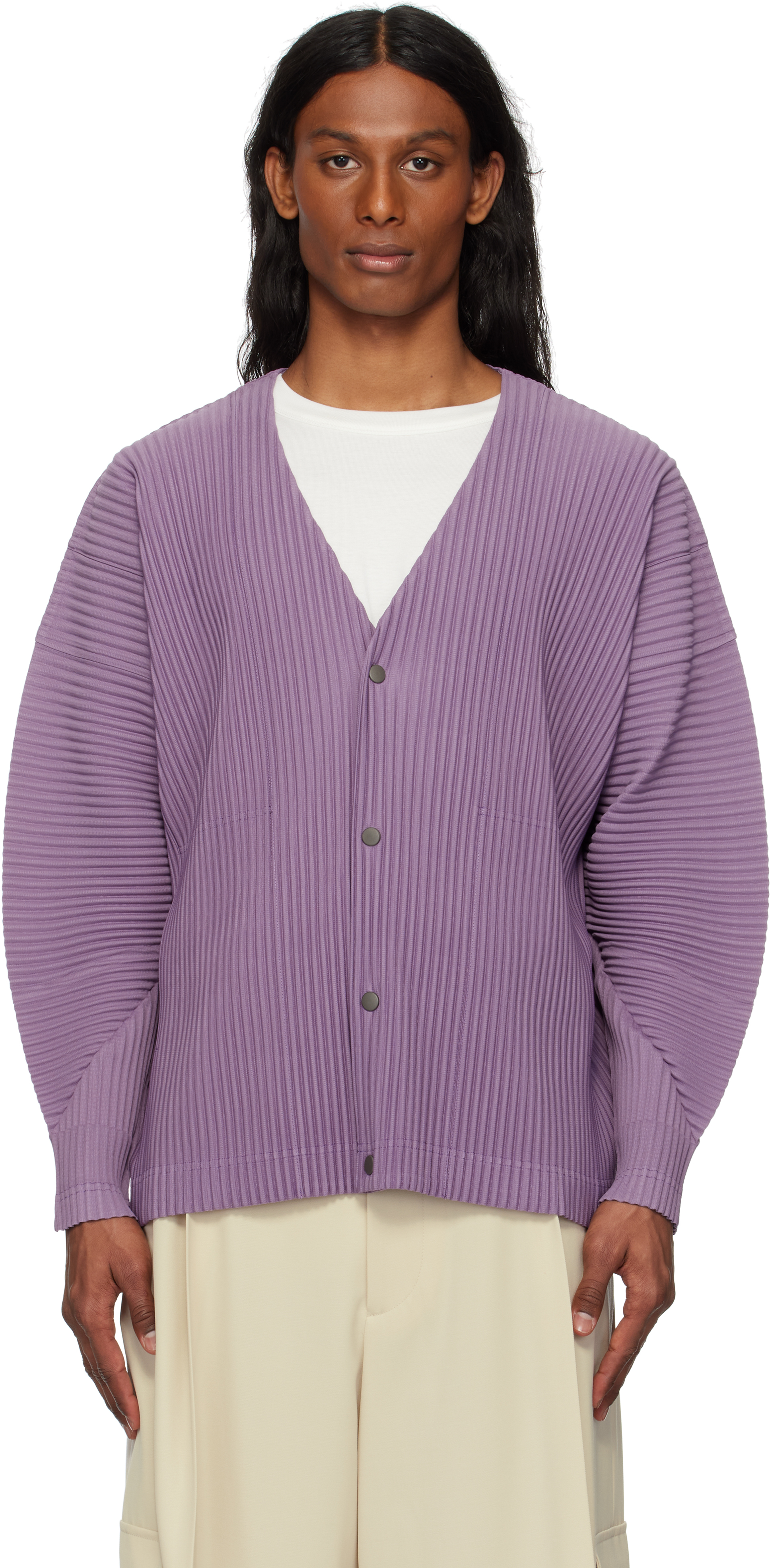 HOMME PLISSÉ ISSEY MIYAKE Black Monthly Color April Cardigan