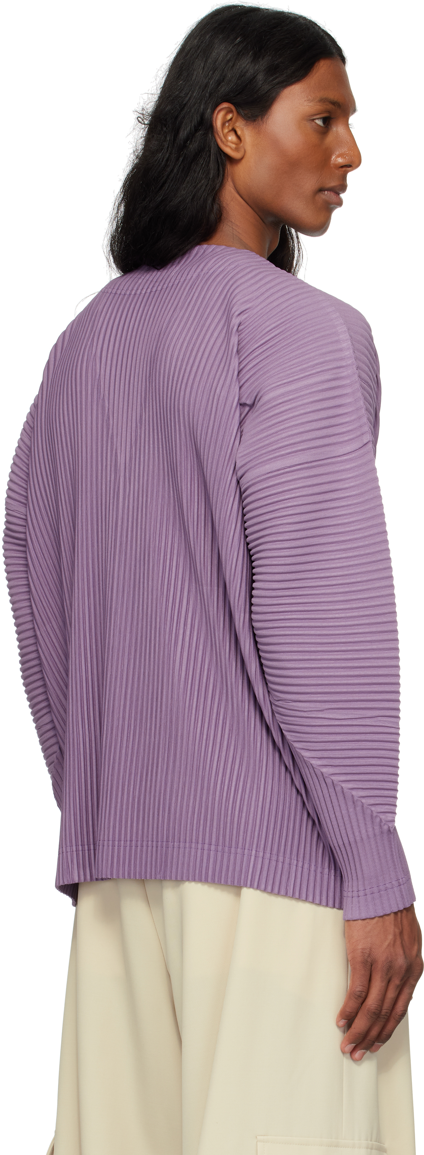 Issey Miyake Purple Monthly Color April Cardigan