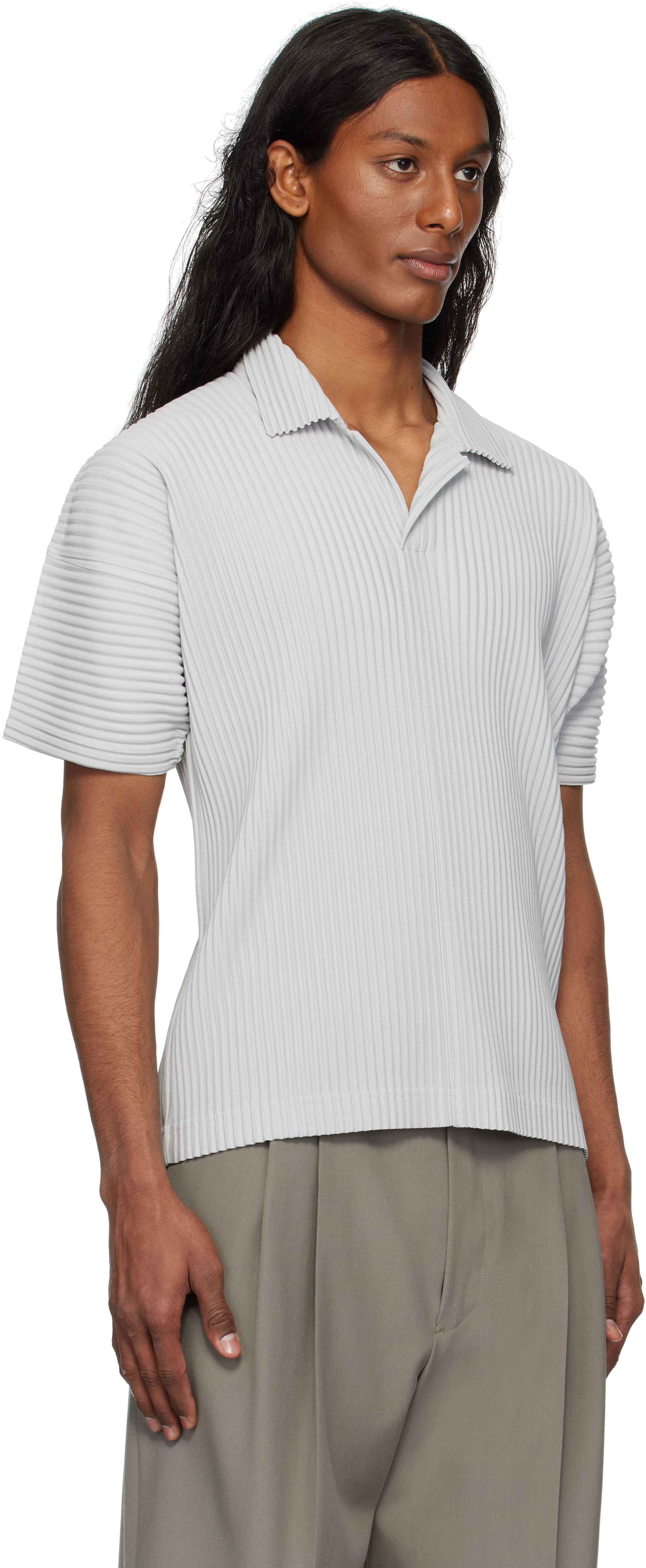 ISSEY MIYAKE GRAY BASICS POLO