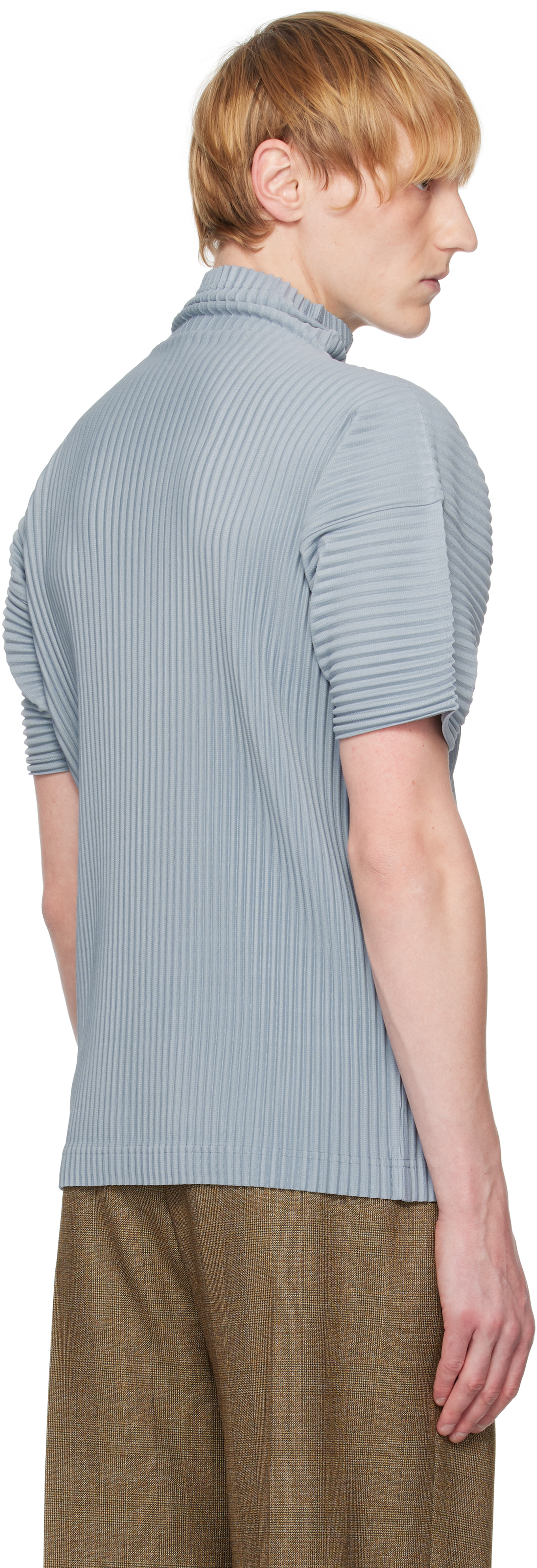 Issey Miyake Blue Color Pleats T-shirt