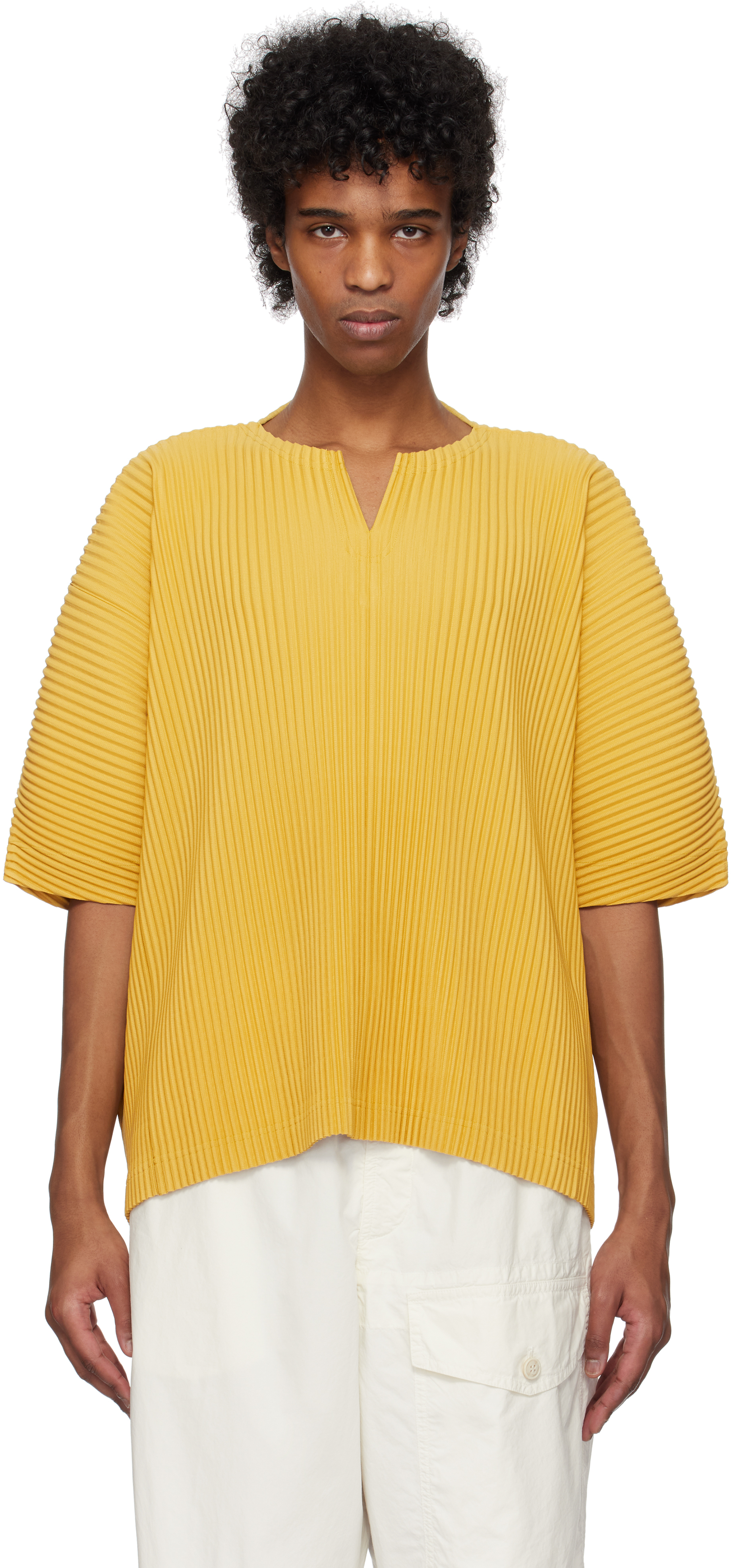 HOMME PLISSÉ ISSEY MIYAKE Yellow Kite T-shirt