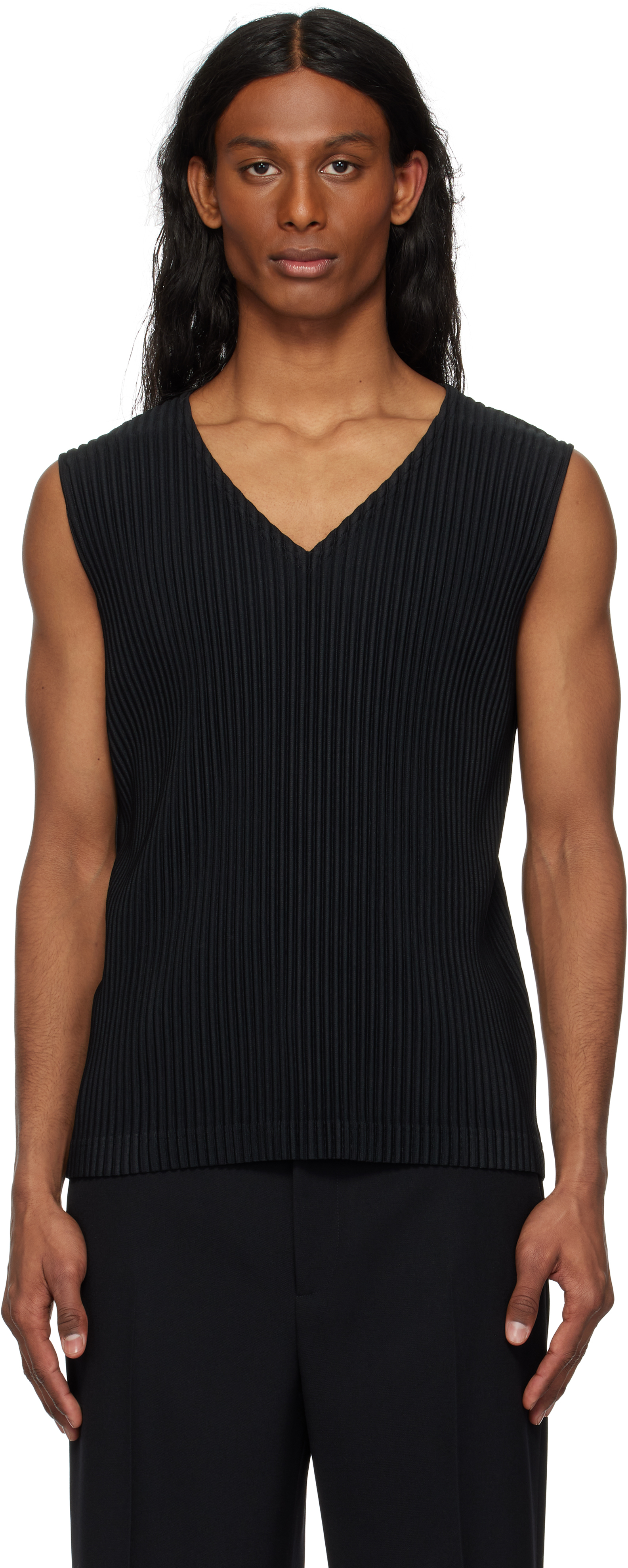 「高評価！」注目のレビュ Basics Black MIYAKE: ISSEY PLISSÉ HOMME Tank SSENSE | Top トップス