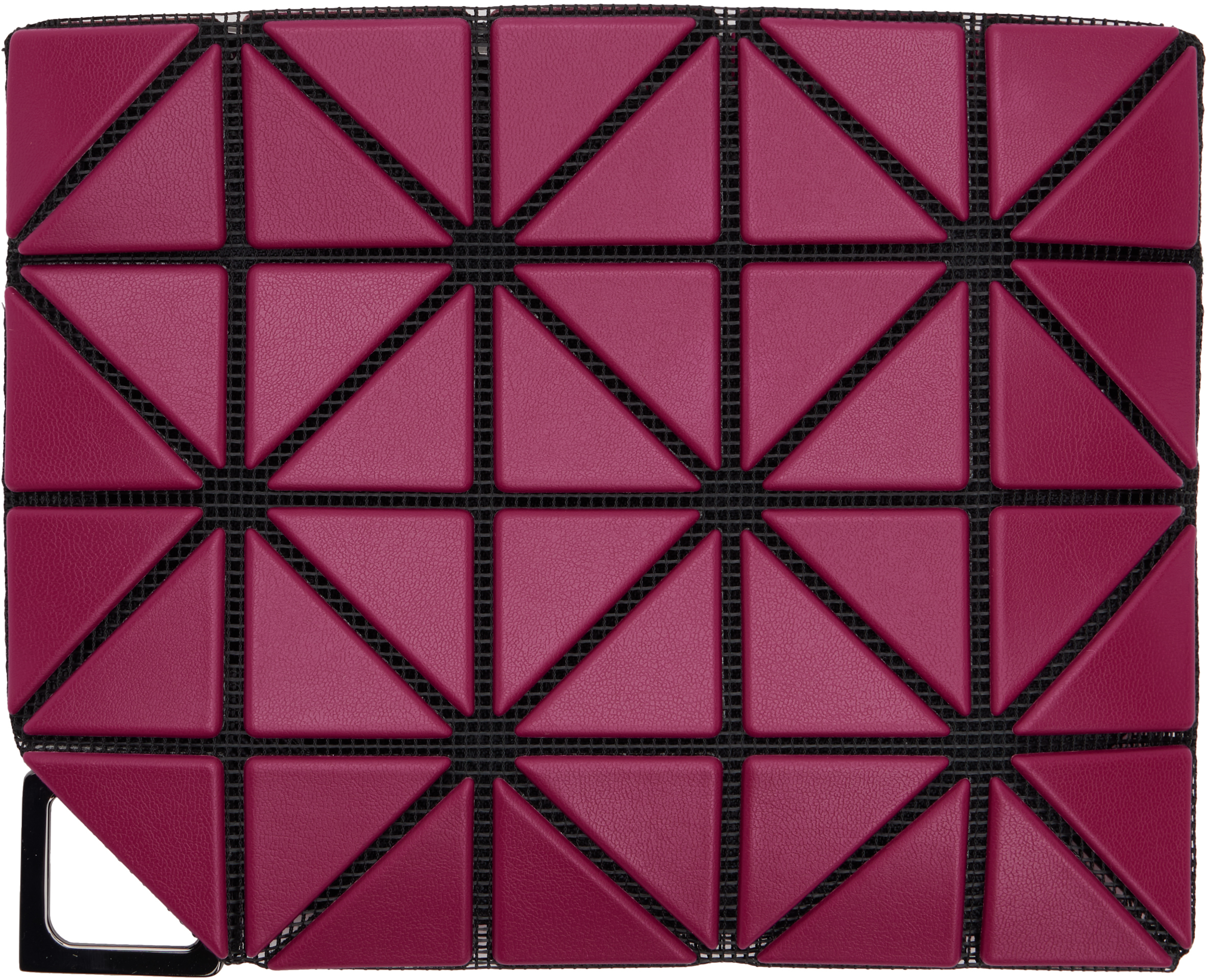 BAO BAO ISSEY MIYAKE: Burgundy Flipper Wallet | SSENSE