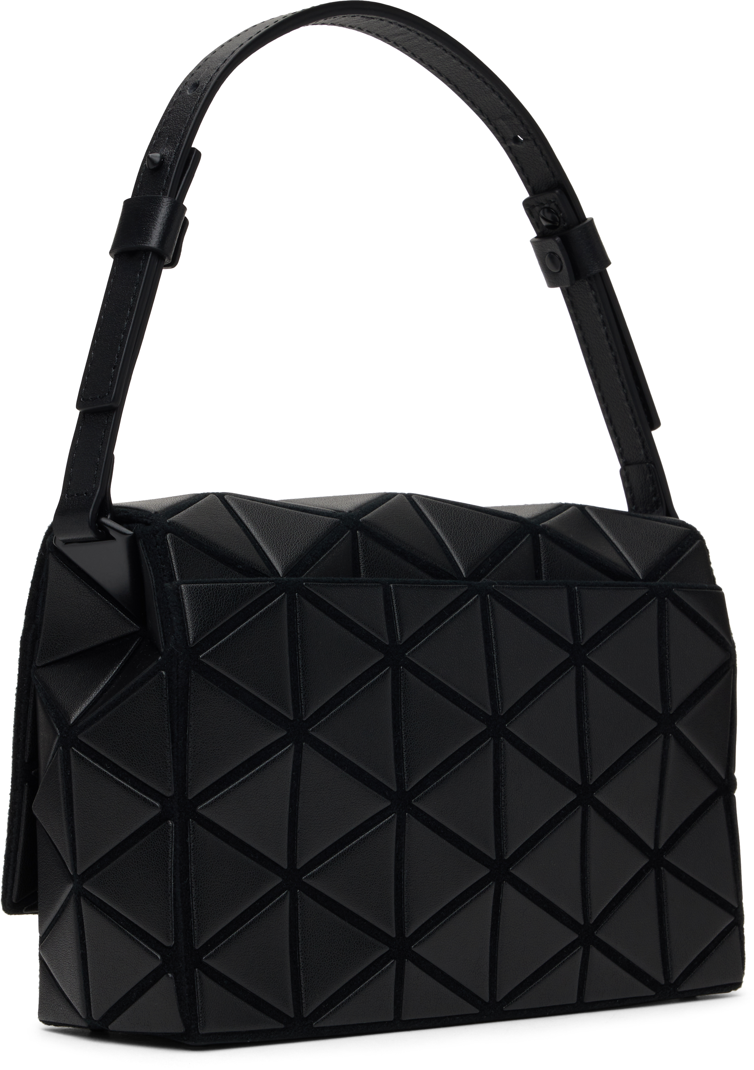 Bao Bao Issey Miyake Black Fossette Bag In 16 Matte Black