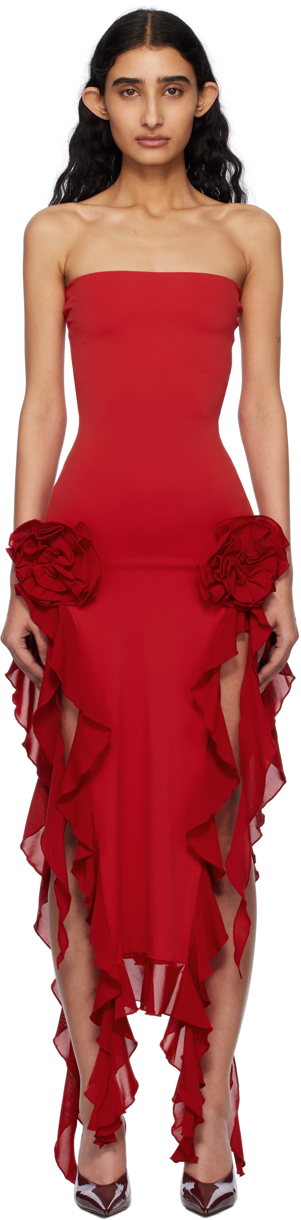 Red 'The Thieves Evening' Maxi Dress