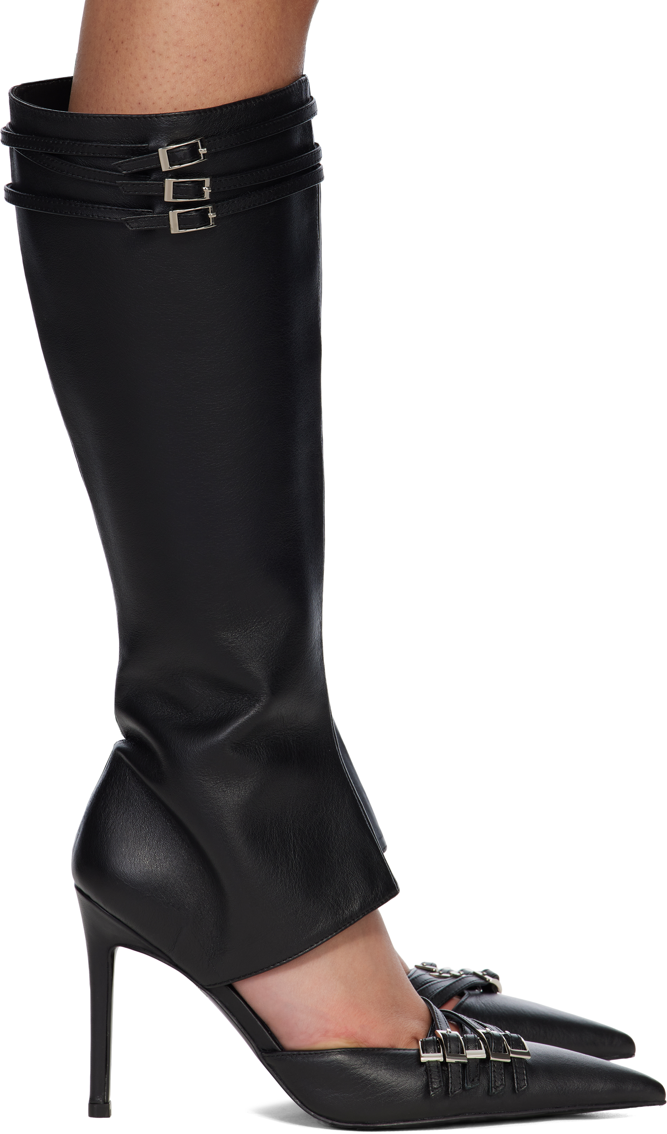 Black Shell Tall Boots