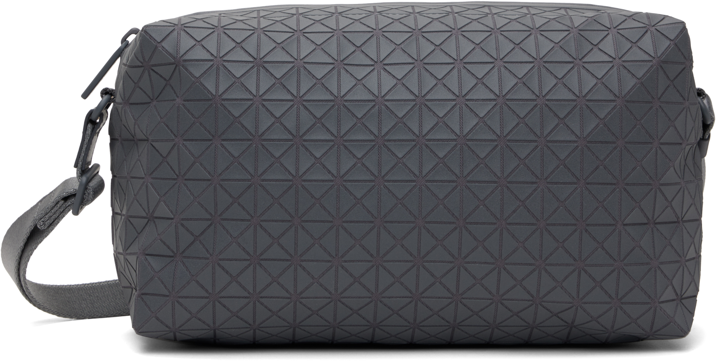 BAO BAO ISSEY MIYAKE: Gray Saddle One-Tone Bag | SSENSE BAO BAO ISSEY MIYAKE: Gray Saddle One-Tone Bag | SSENSE