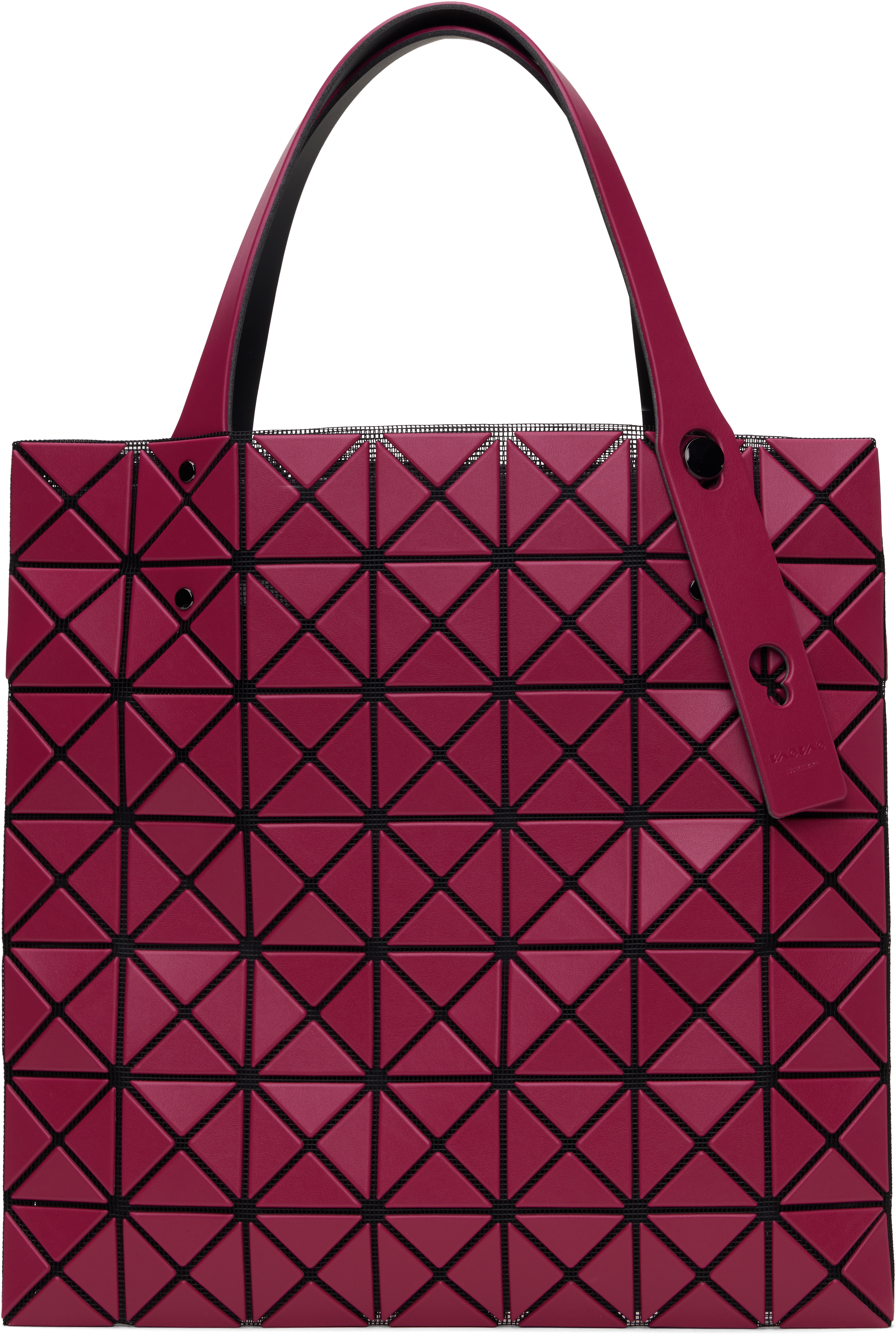 Shop Bao Bao Issey Miyake Pink Prism Matte-2 Tote In 25-wine Red