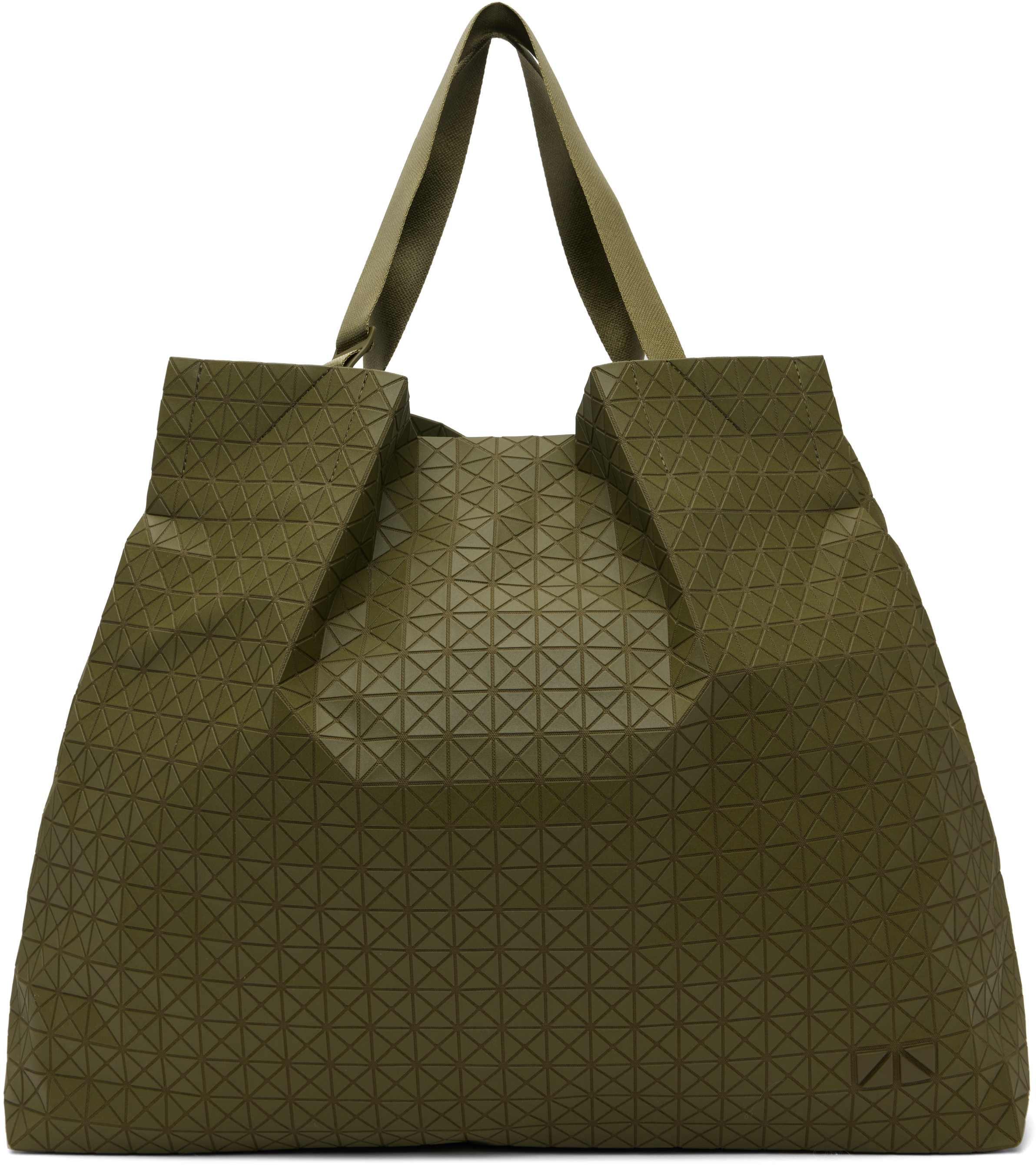 Shop Bao Bao Issey Miyake Khaki Cart One-tone Tote In 65-khaki